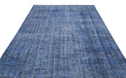 Atina Blue Vintage Wool Handmade Area Rug 7'3" x 10'4"