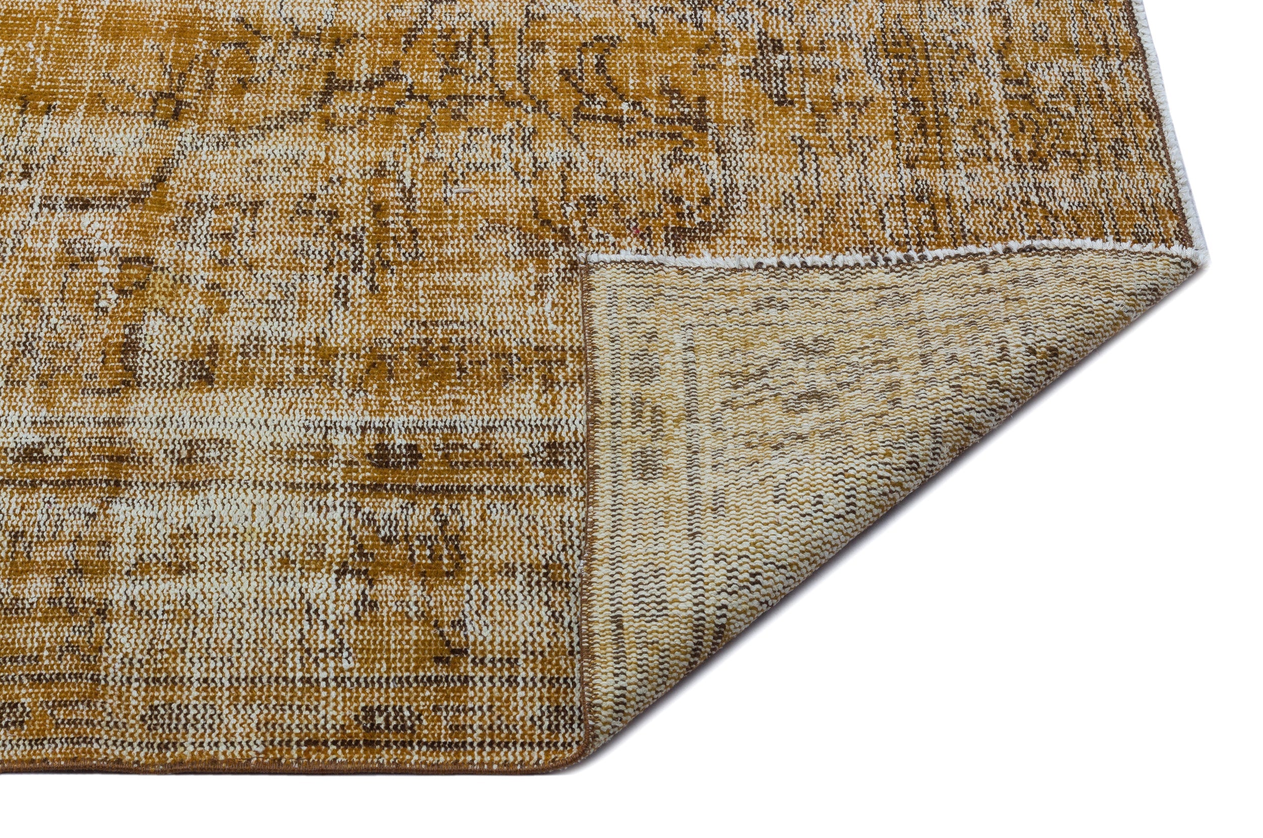 Atina Brown Vintage Wool Handmade Area Rug 6'0" x 9'3"