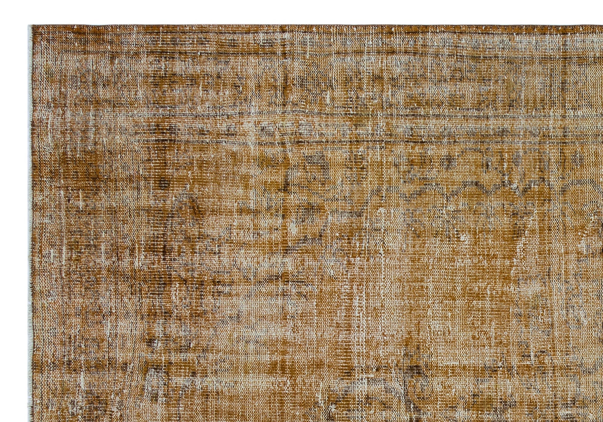 Atina Brown Vintage Wool Handmade Area Rug 6'0" x 9'3"