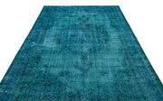 Atina Turquoise Vintage Wool Handmade Area Rug 6'9" x 10'3"