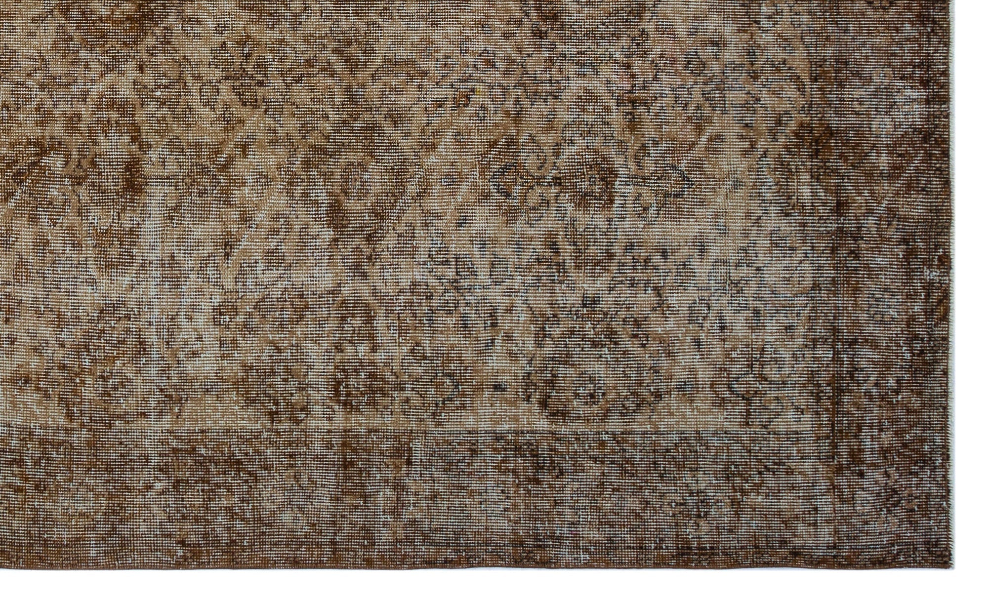 Atina Brown Vintage Wool Handmade Area Rug 5'7" x 9'3"