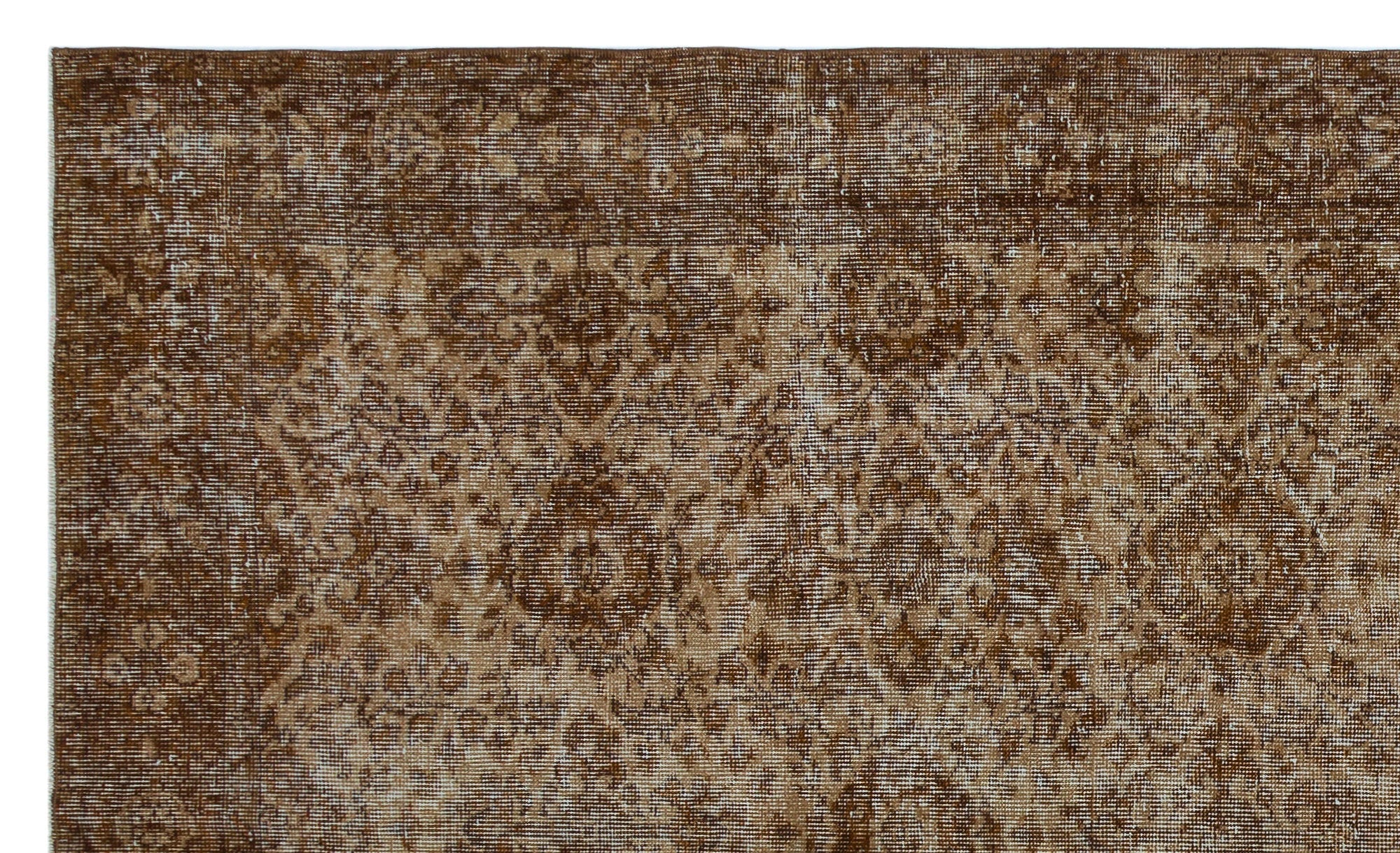 Atina Brown Vintage Wool Handmade Area Rug 5'7" x 9'3"