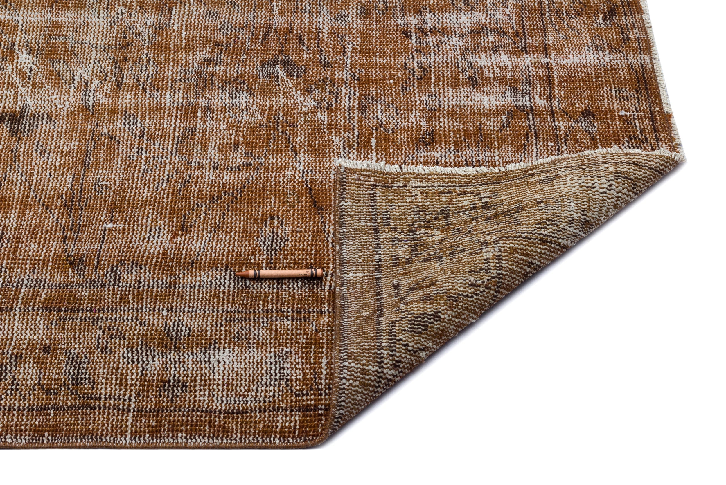 Atina Brown Vintage Wool Handmade Area Rug 5'9" x 8'8"