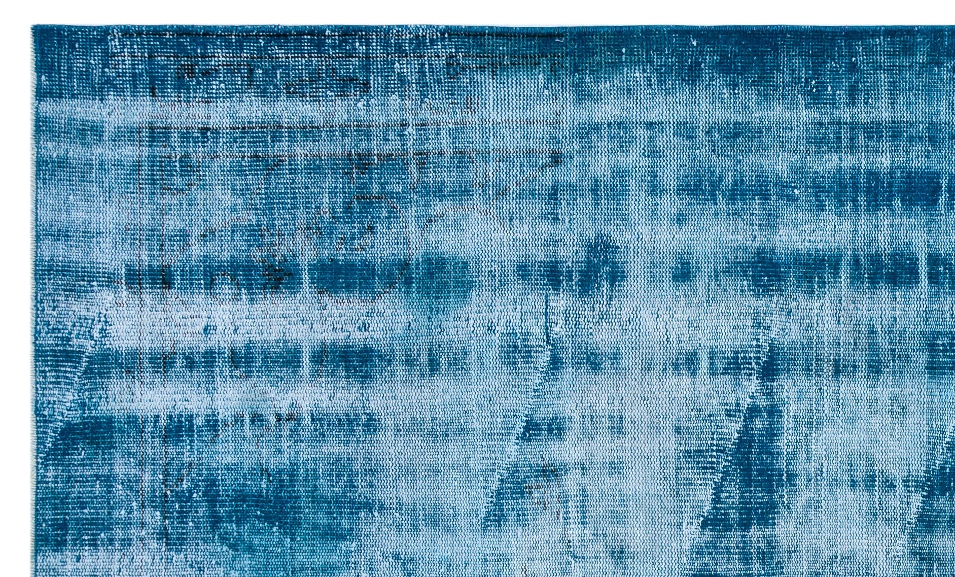 Atina Turquoise Vintage Wool Handmade Area Rug 5'3" x 8'9"