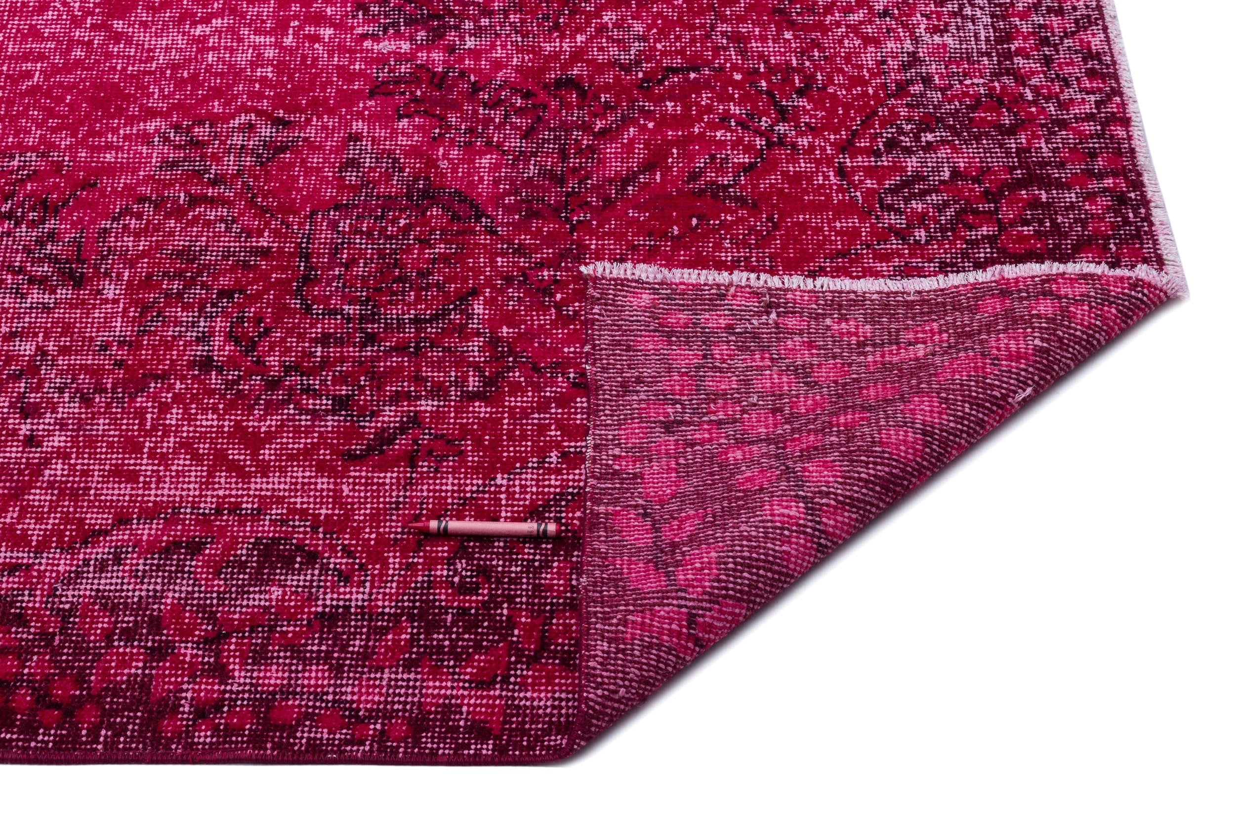 Atina Red Vintage Wool Handmade Area Rug 5'10" x 9'3"