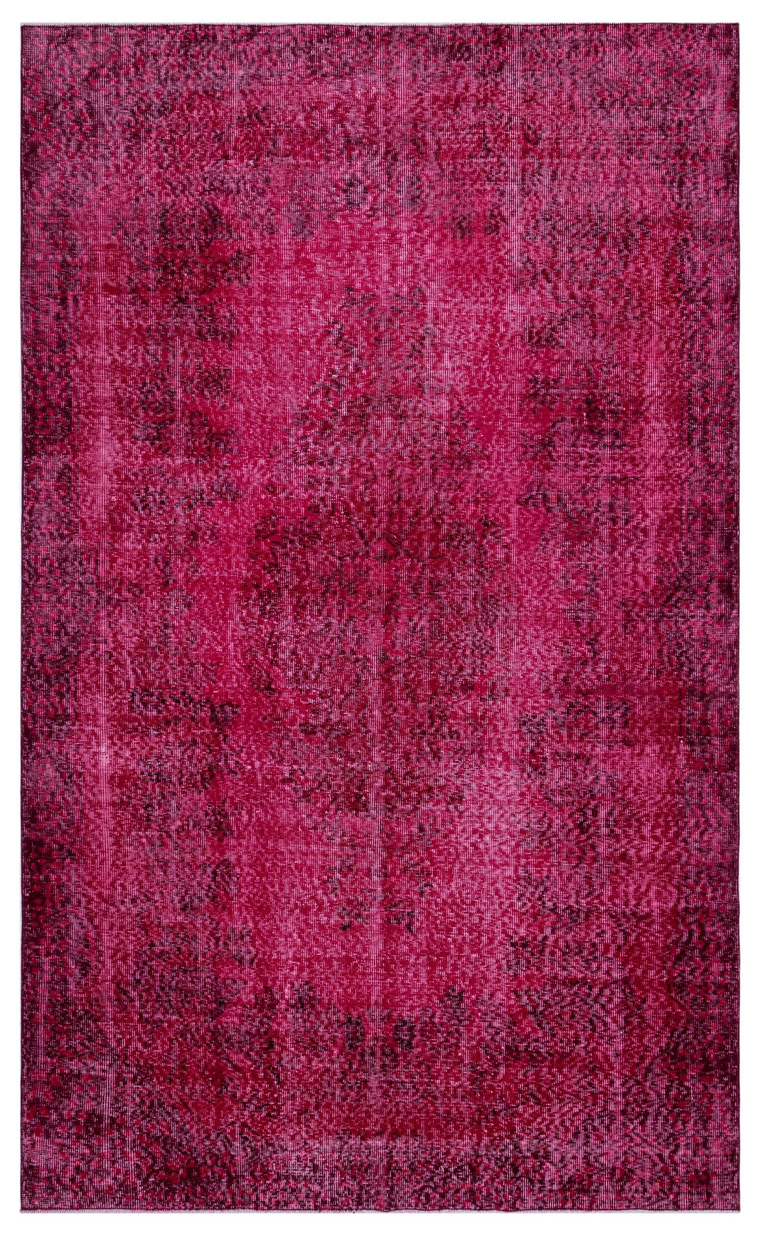 Atina Red Vintage Wool Handmade Area Rug 5'10" x 9'3"