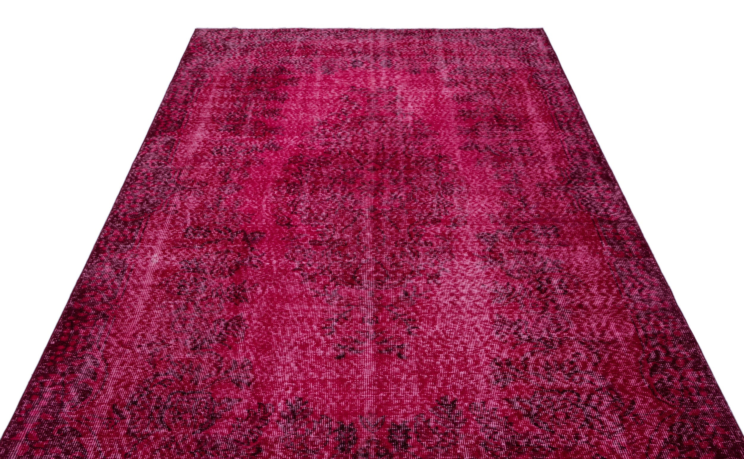 Atina Red Vintage Wool Handmade Area Rug 5'10" x 9'3"