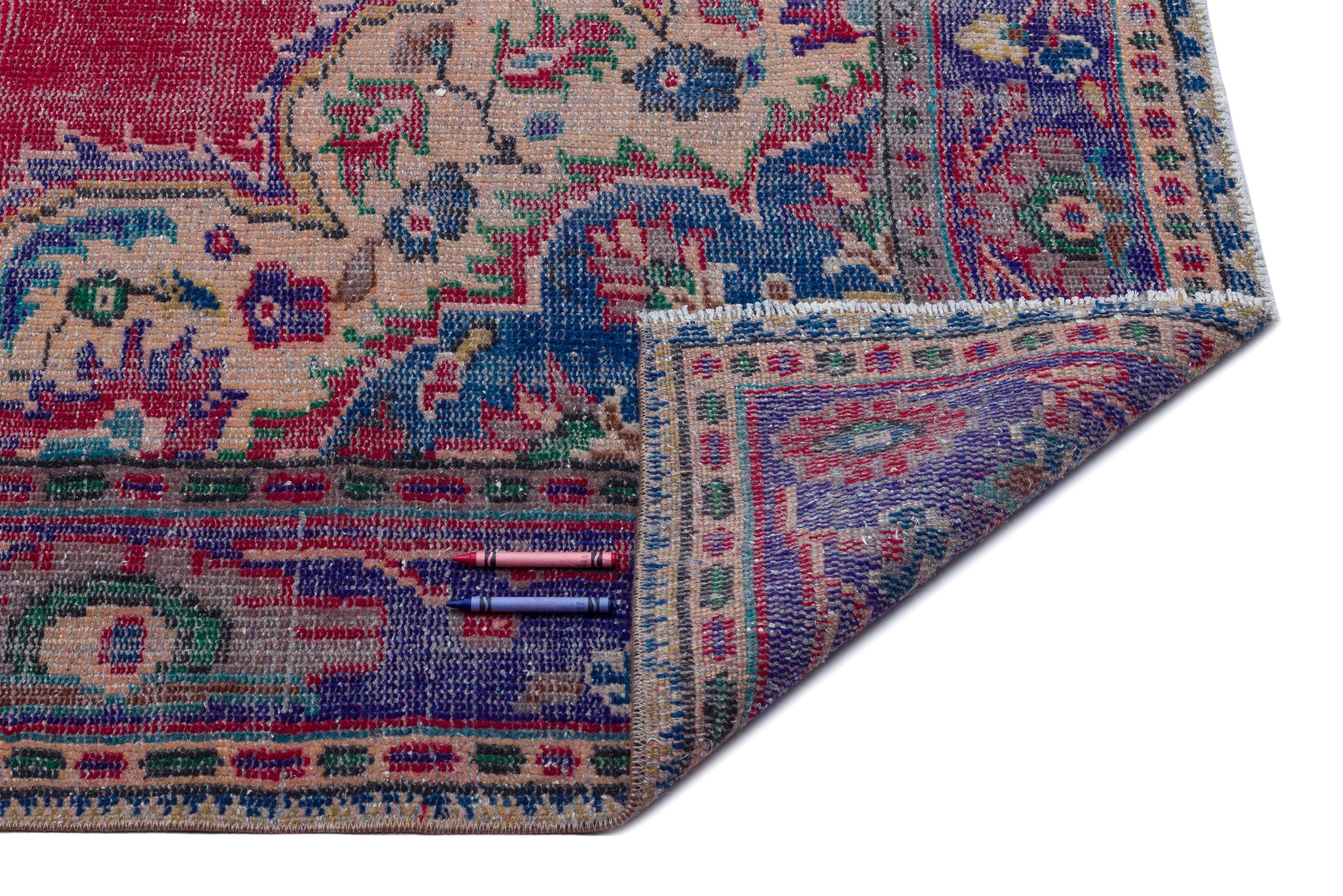 Atina Red Vintage Wool Handmade Area Rug 6'0" x 9'6"