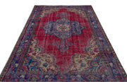 Atina Red Vintage Wool Handmade Area Rug 6'0" x 9'6"