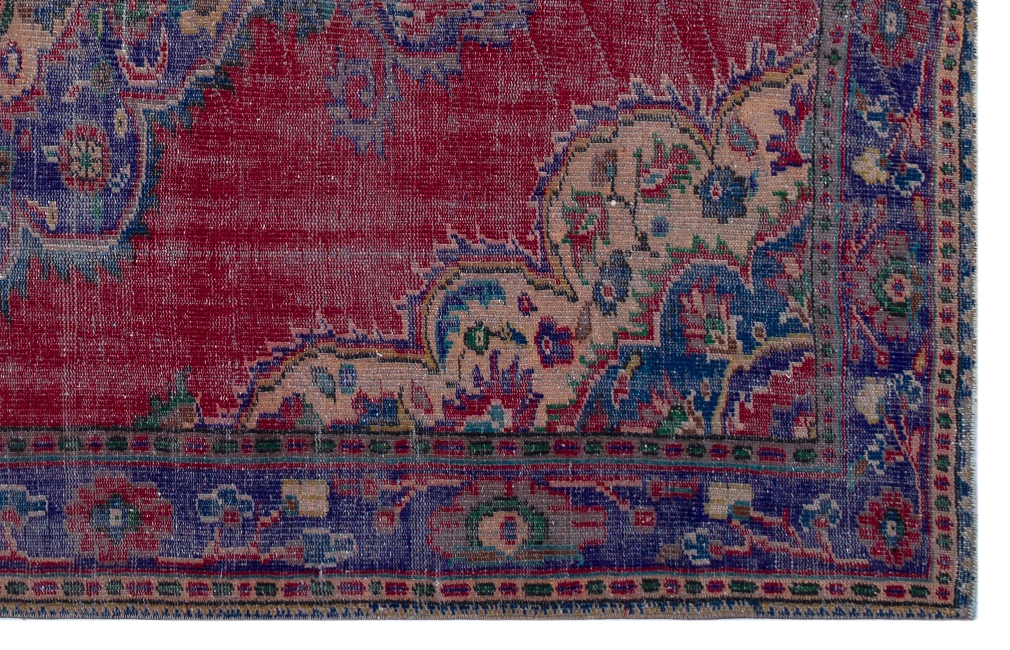 Atina Red Vintage Wool Handmade Area Rug 6'0" x 9'6"