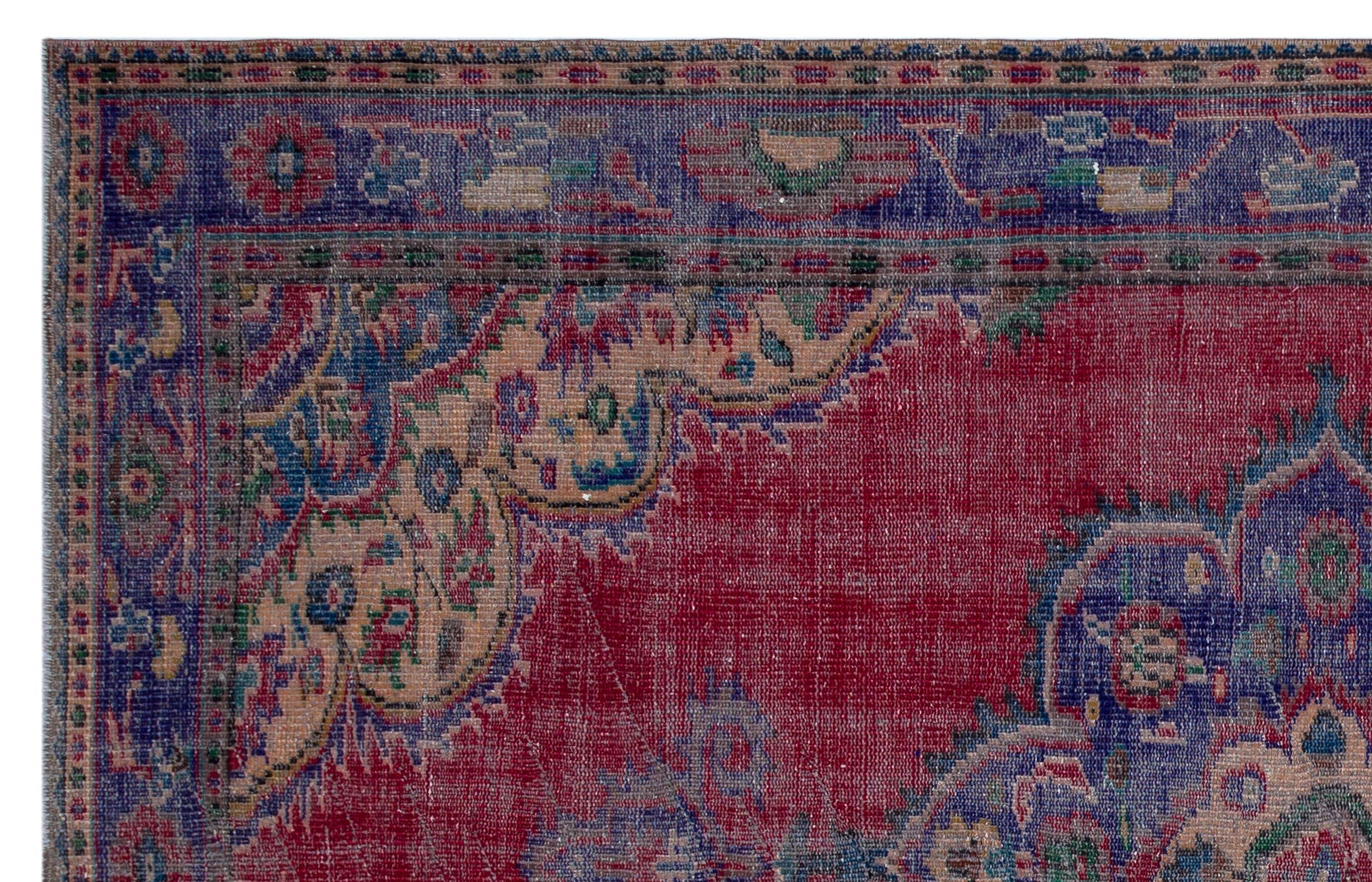 Atina Red Vintage Wool Handmade Area Rug 6'0" x 9'6"