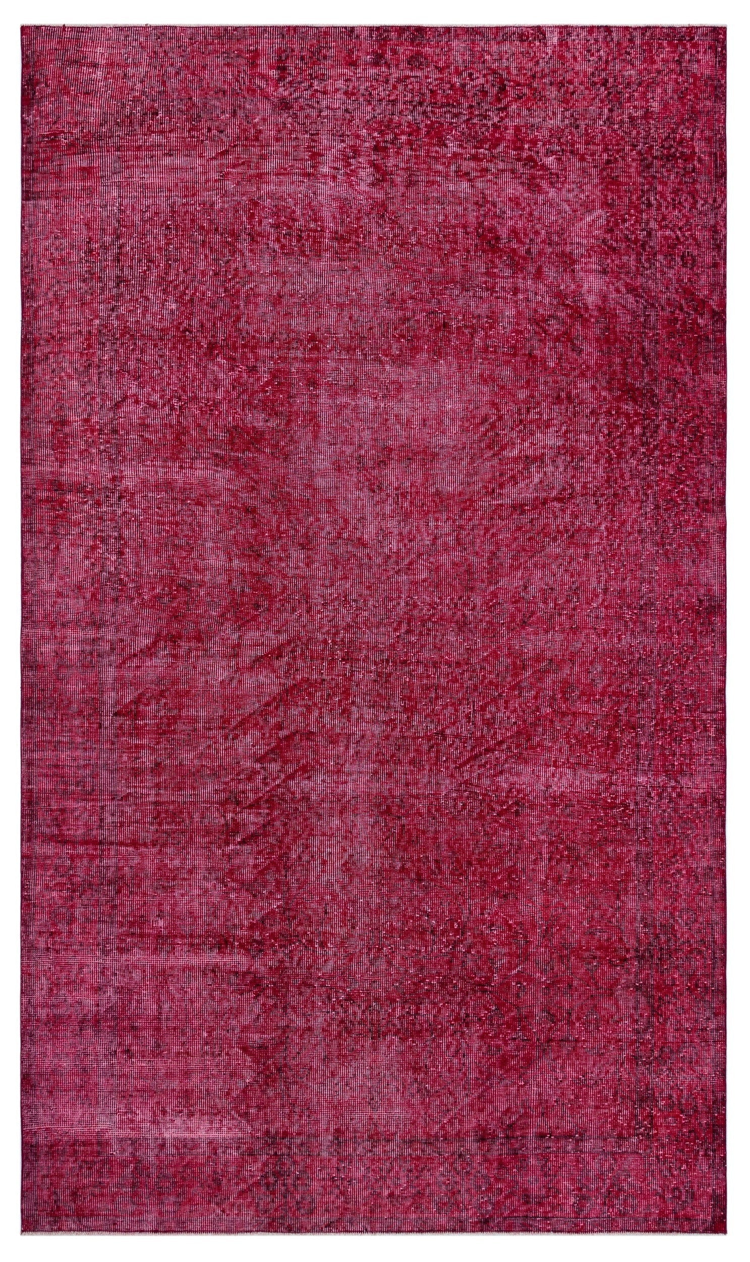Atina Red Vintage Wool Handmade Area Rug 5'5" x 9'3"