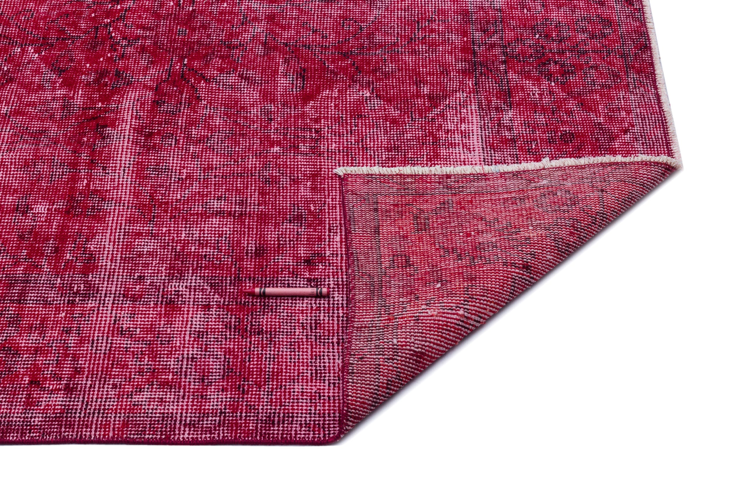 Atina Red Vintage Wool Handmade Area Rug 5'5" x 9'3"
