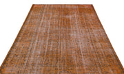 Atina Brown Vintage Wool Handmade Area Rug 6'1" x 8'5"