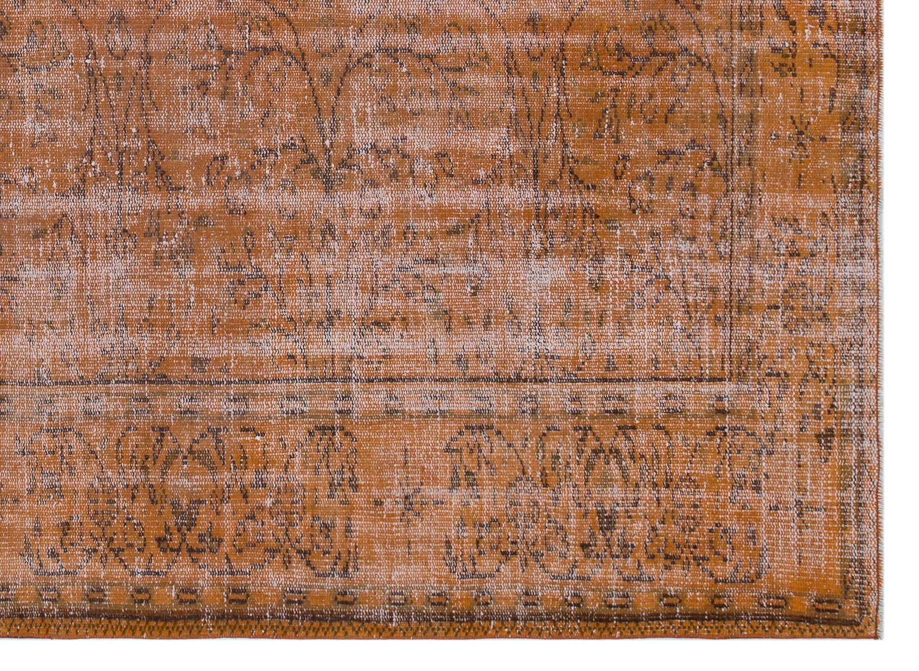 Atina Brown Vintage Wool Handmade Area Rug 6'1" x 8'5"