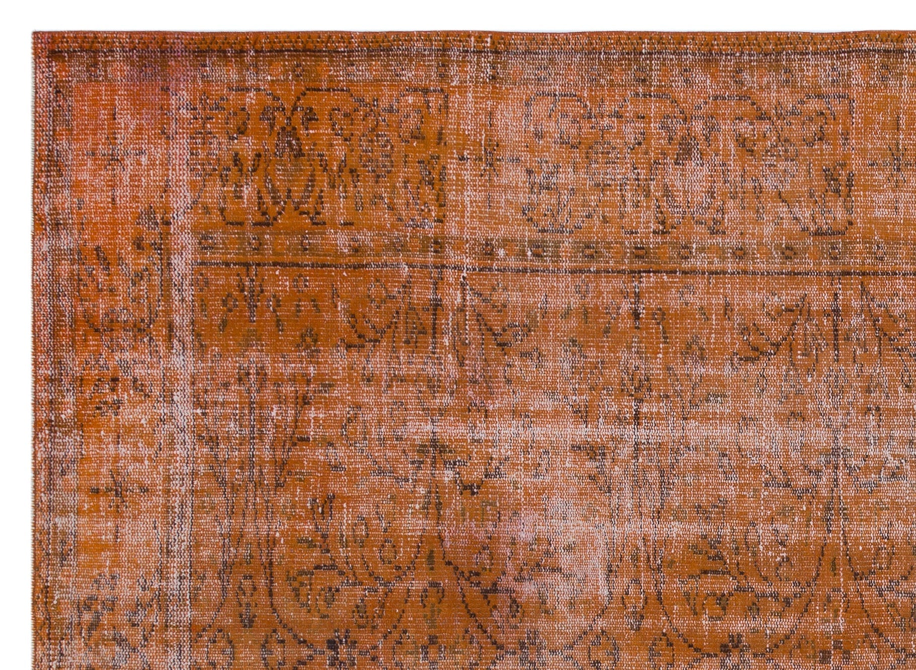 Atina Brown Vintage Wool Handmade Area Rug 6'1" x 8'5"