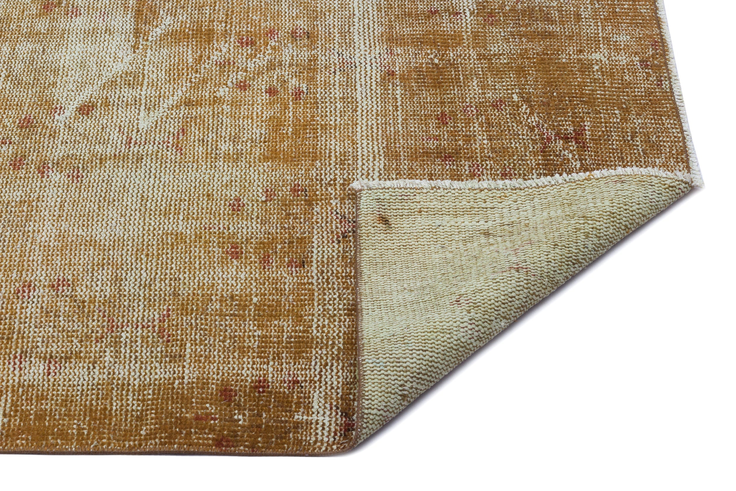 Atina Brown Vintage Wool Handmade Area Rug 5'11" x 9'1"