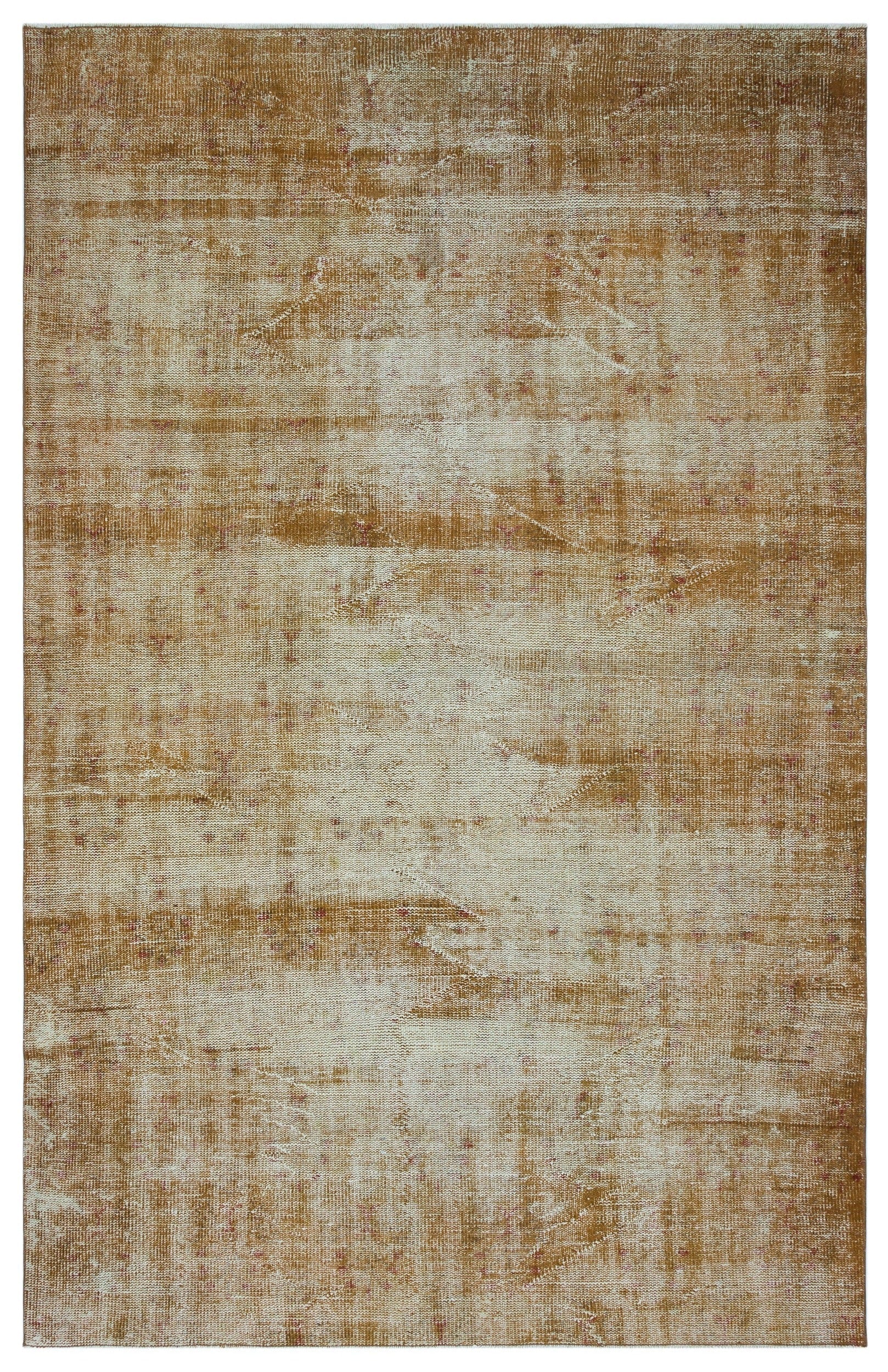 Atina Brown Vintage Wool Handmade Area Rug 5'11" x 9'1"