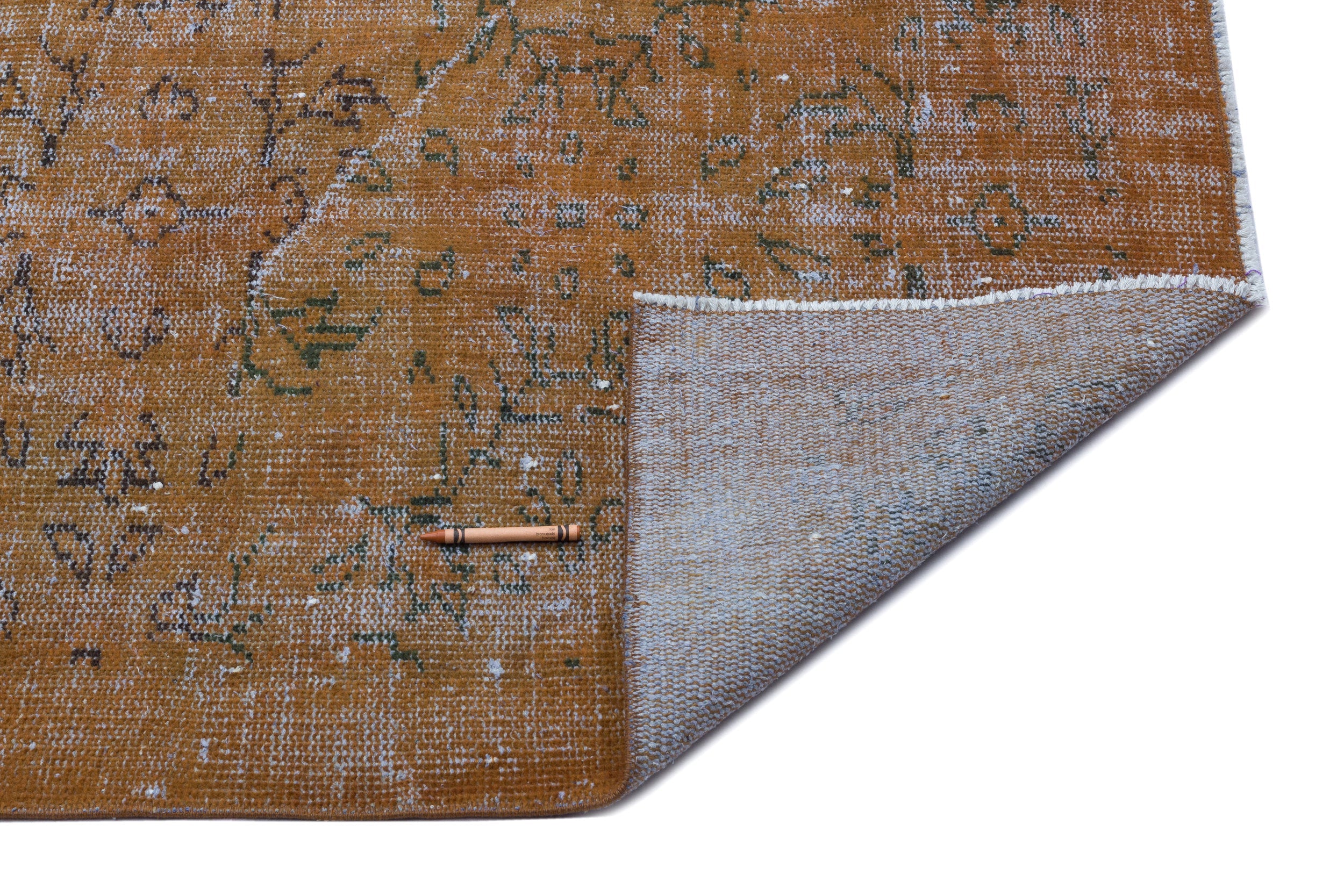 Atina Brown Vintage Wool Handmade Area Rug 5'9" x 9'11"