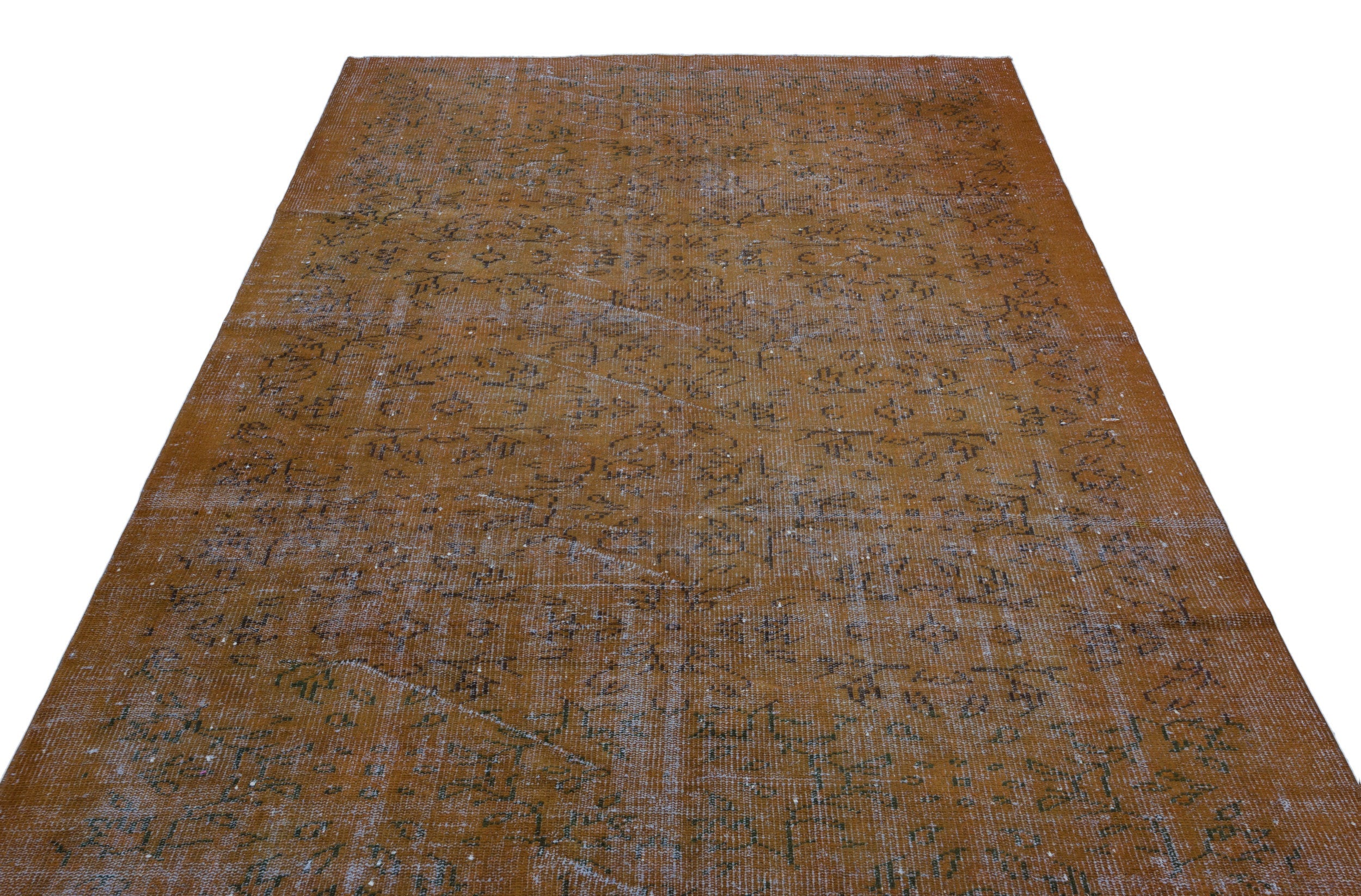 Atina Brown Vintage Wool Handmade Area Rug 5'9" x 9'11"