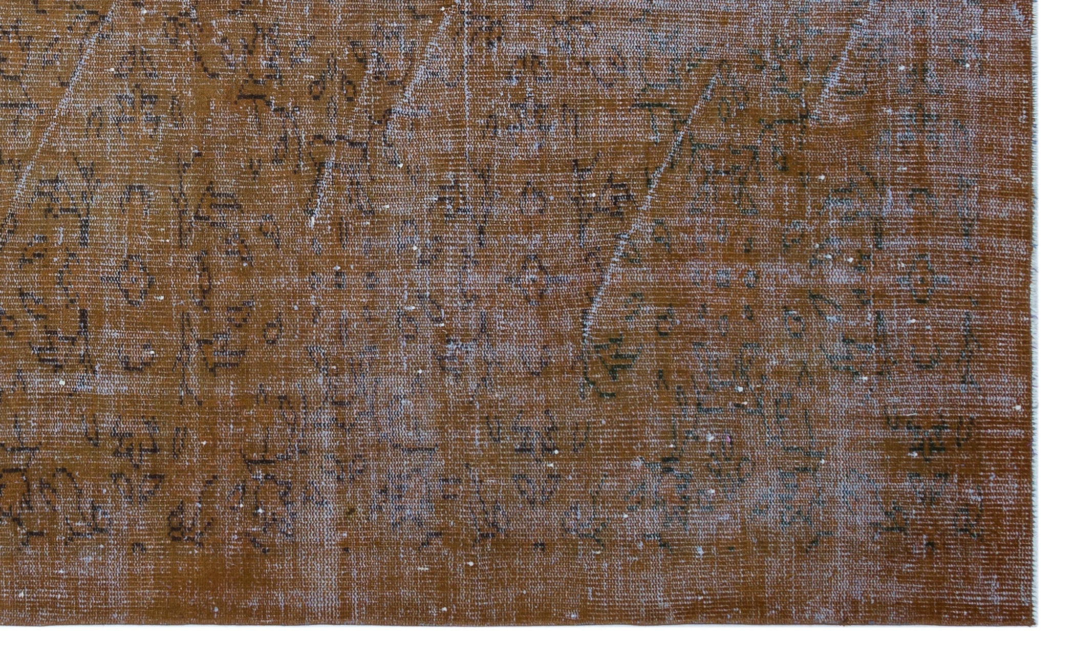 Atina Brown Vintage Wool Handmade Area Rug 5'9" x 9'11"