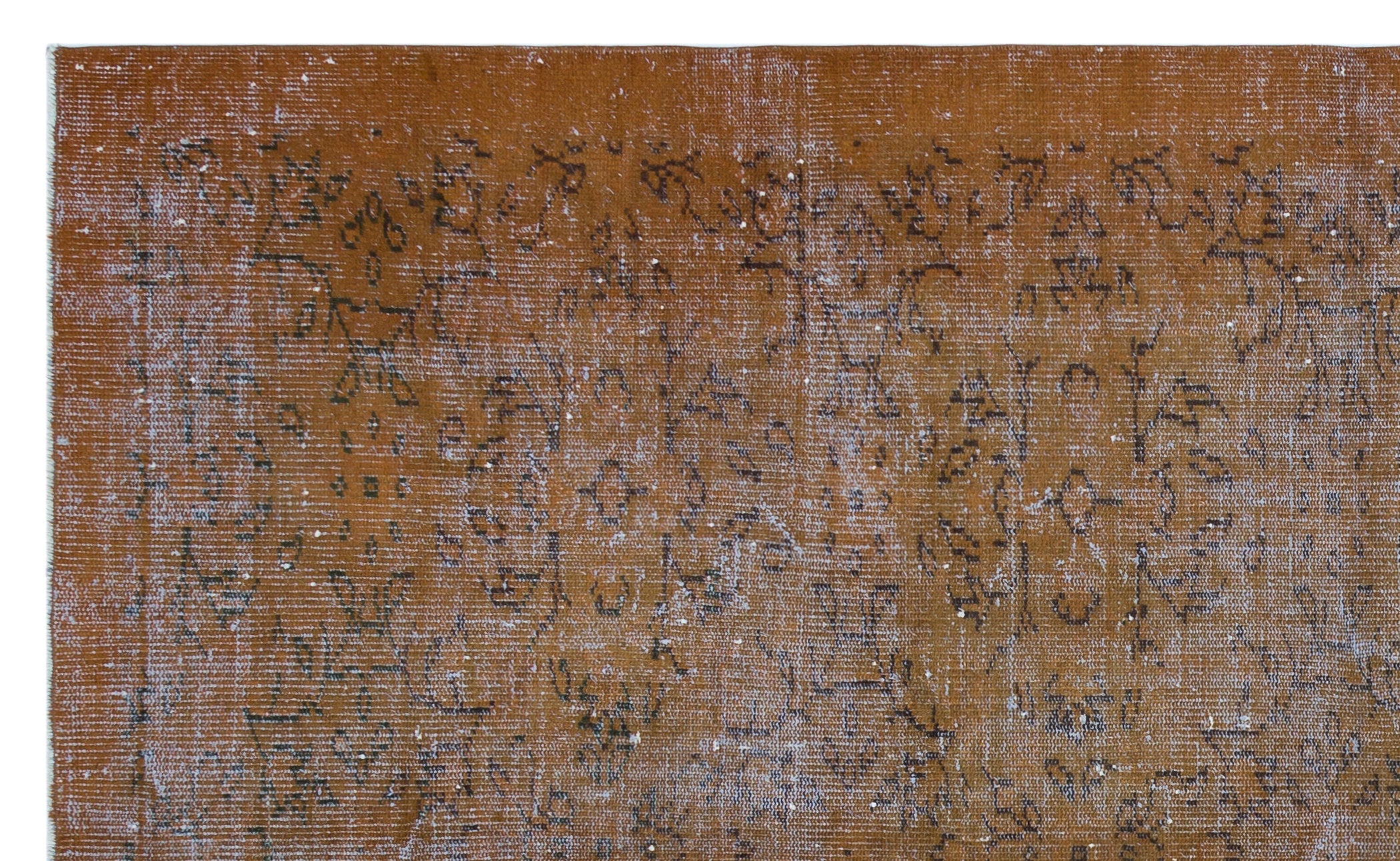 Atina Brown Vintage Wool Handmade Area Rug 5'9" x 9'11"