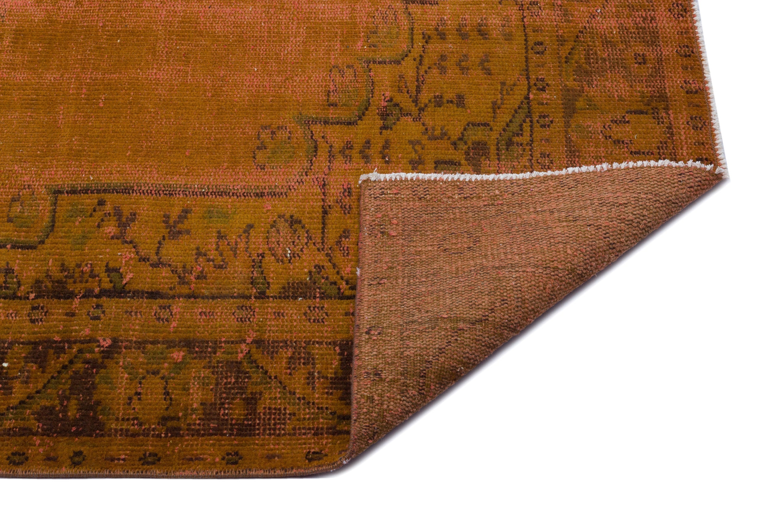 Atina Brown Vintage Wool Handmade Area Rug 6'0" x 9'10"