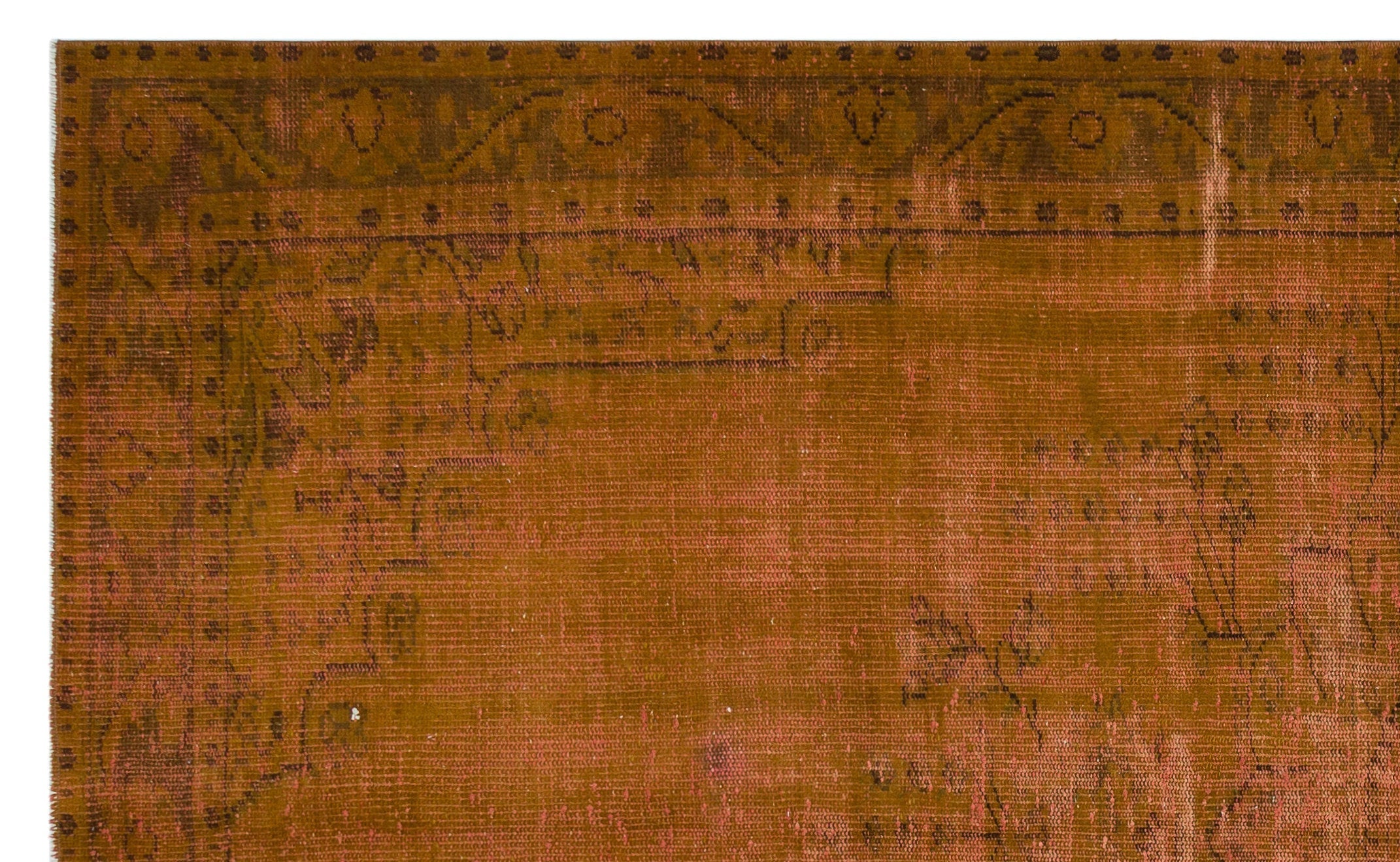 Atina Brown Vintage Wool Handmade Area Rug 6'0" x 9'10"