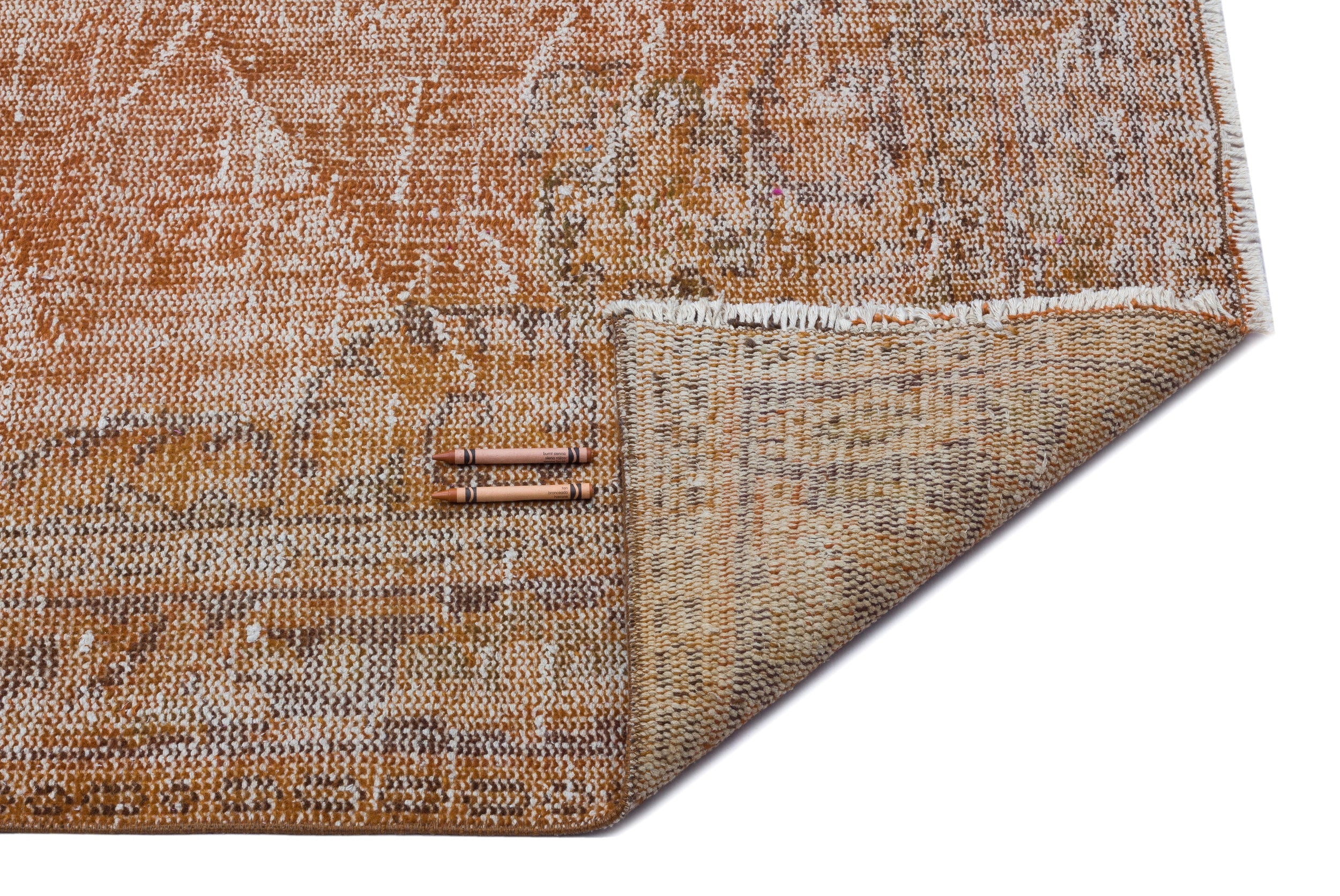 Atina Brown Vintage Wool Handmade Area Rug 5'9" x 10'2"