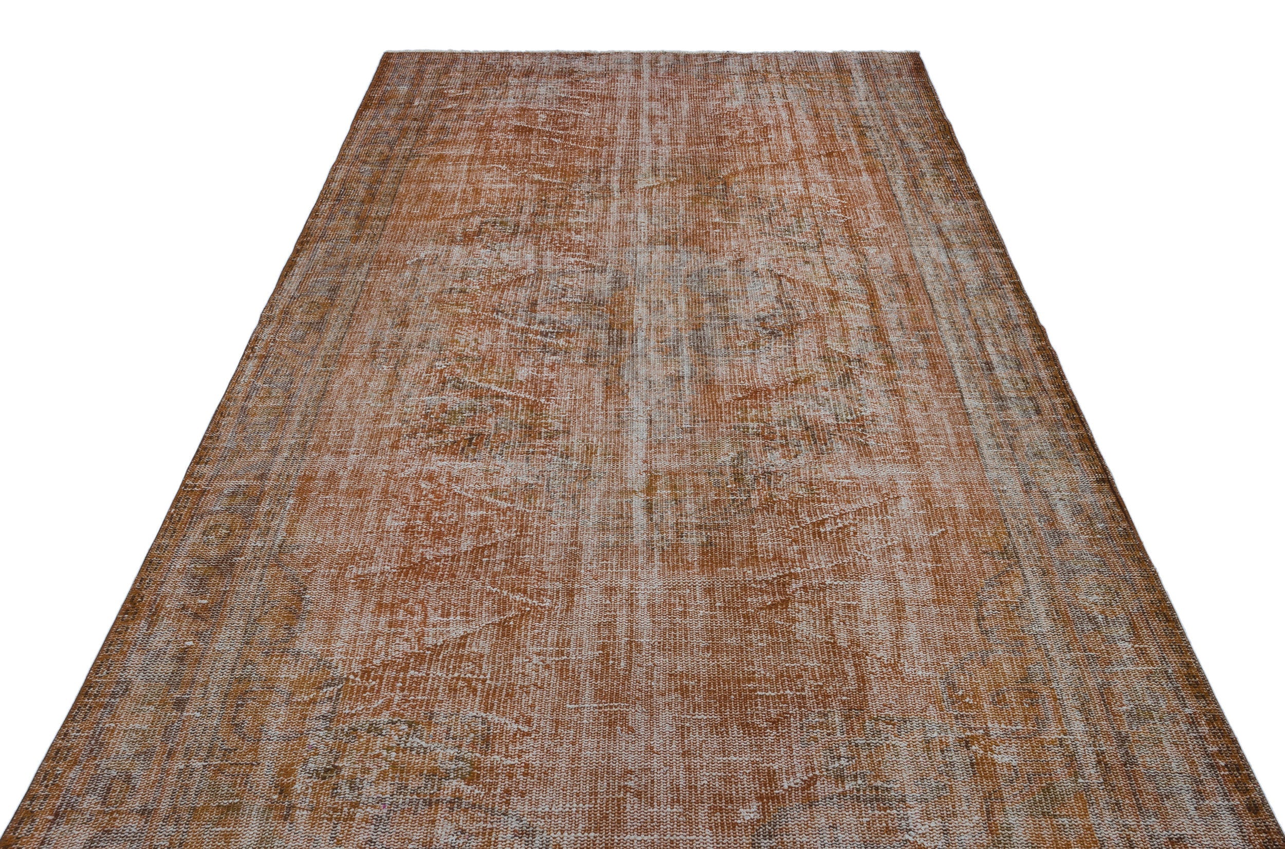 Atina Brown Vintage Wool Handmade Area Rug 5'9" x 10'2"
