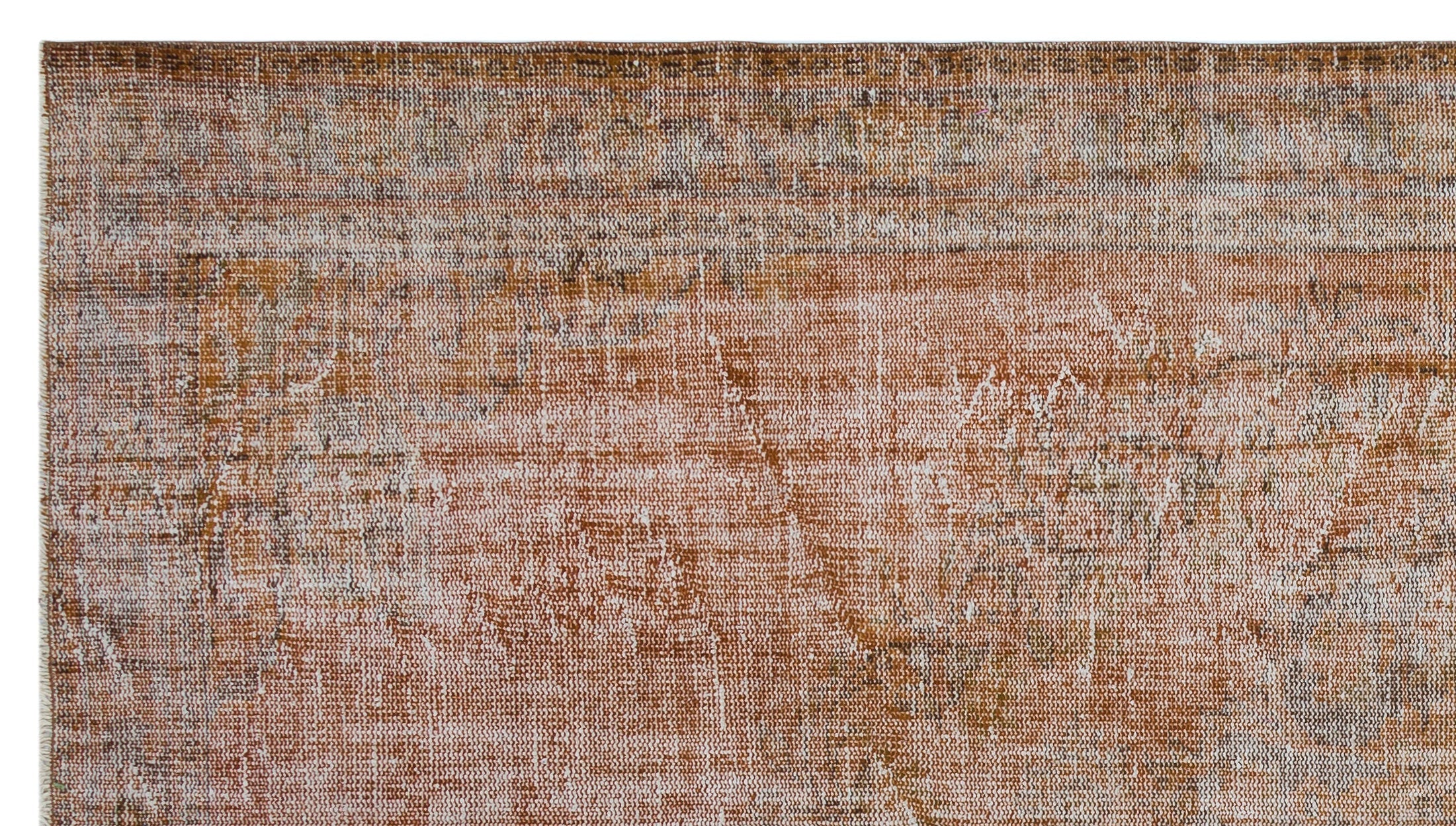 Atina Brown Vintage Wool Handmade Area Rug 5'9" x 10'2"