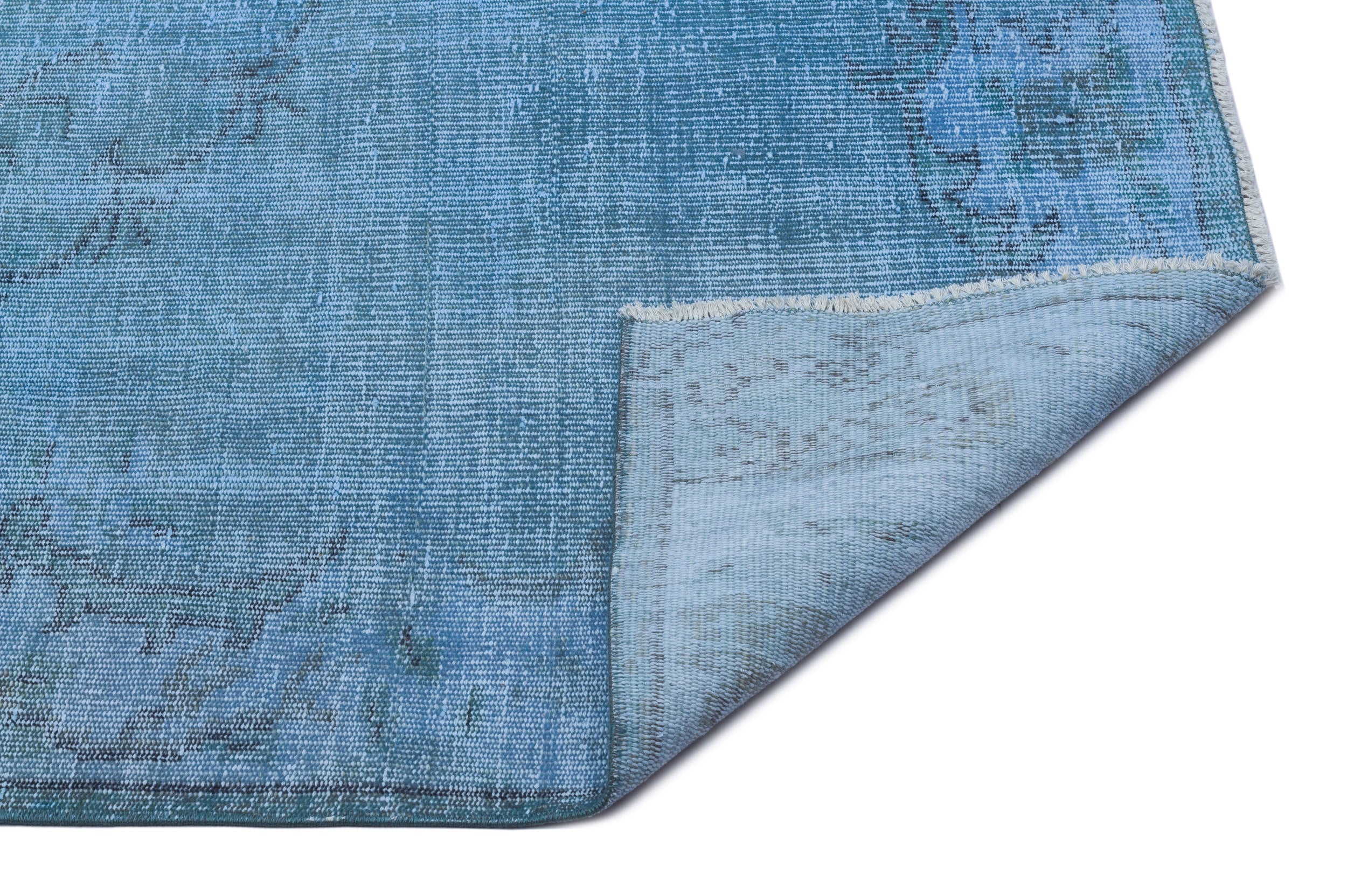 Atina Blue Vintage Wool Handmade Area Rug 4'8" x 8'5"