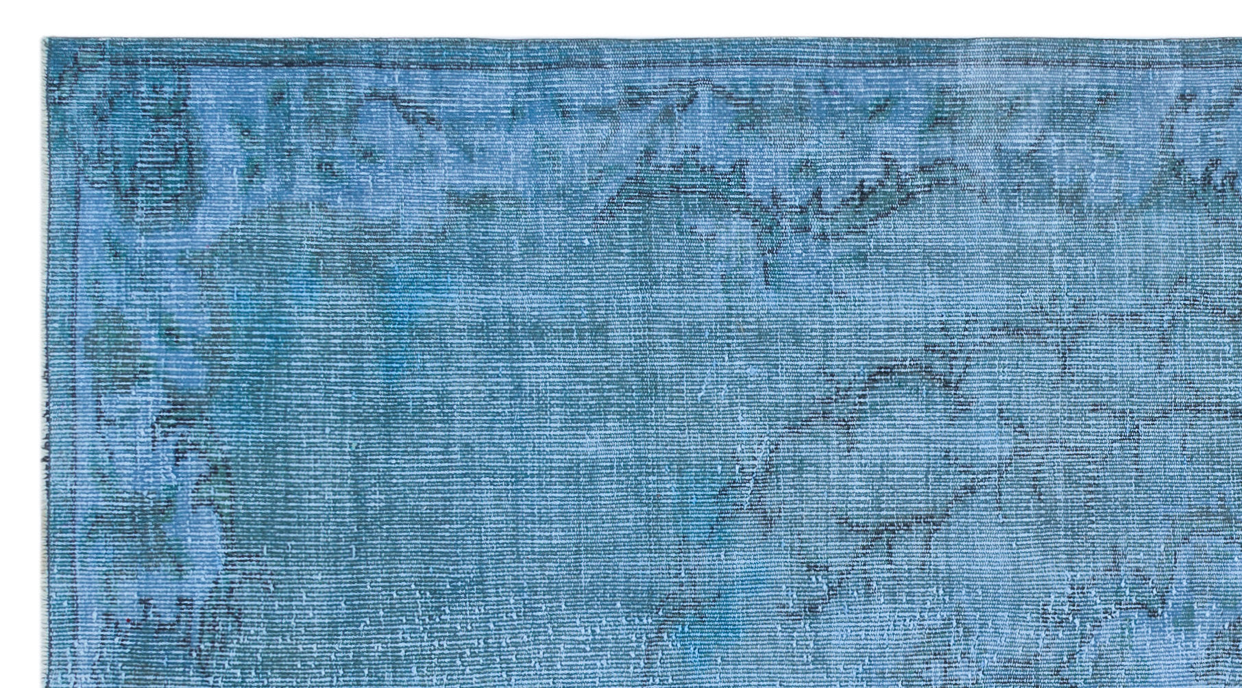 Atina Blue Vintage Wool Handmade Area Rug 4'8" x 8'5"