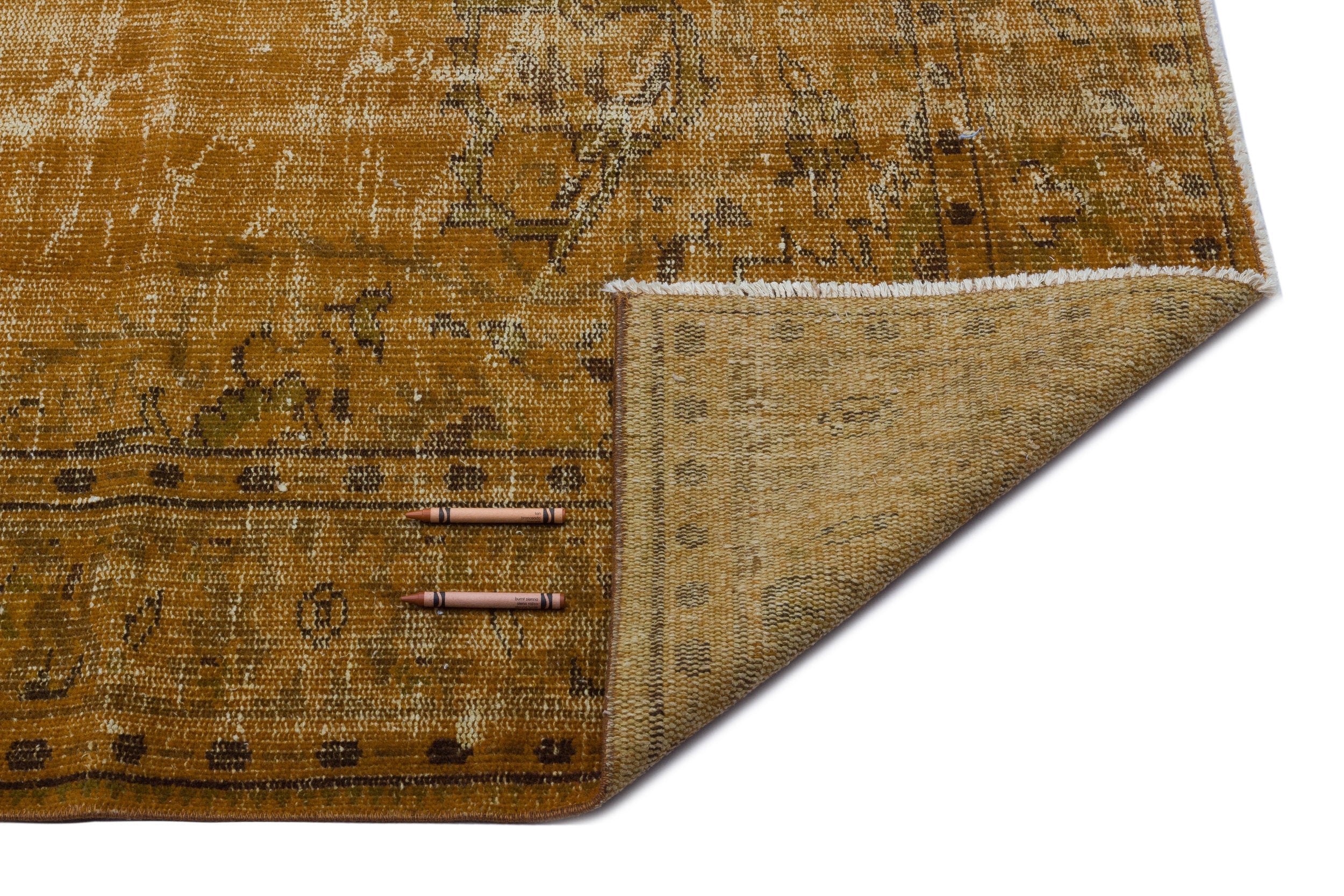 Atina Brown Vintage Wool Handmade Area Rug 6'0" x 9'3"