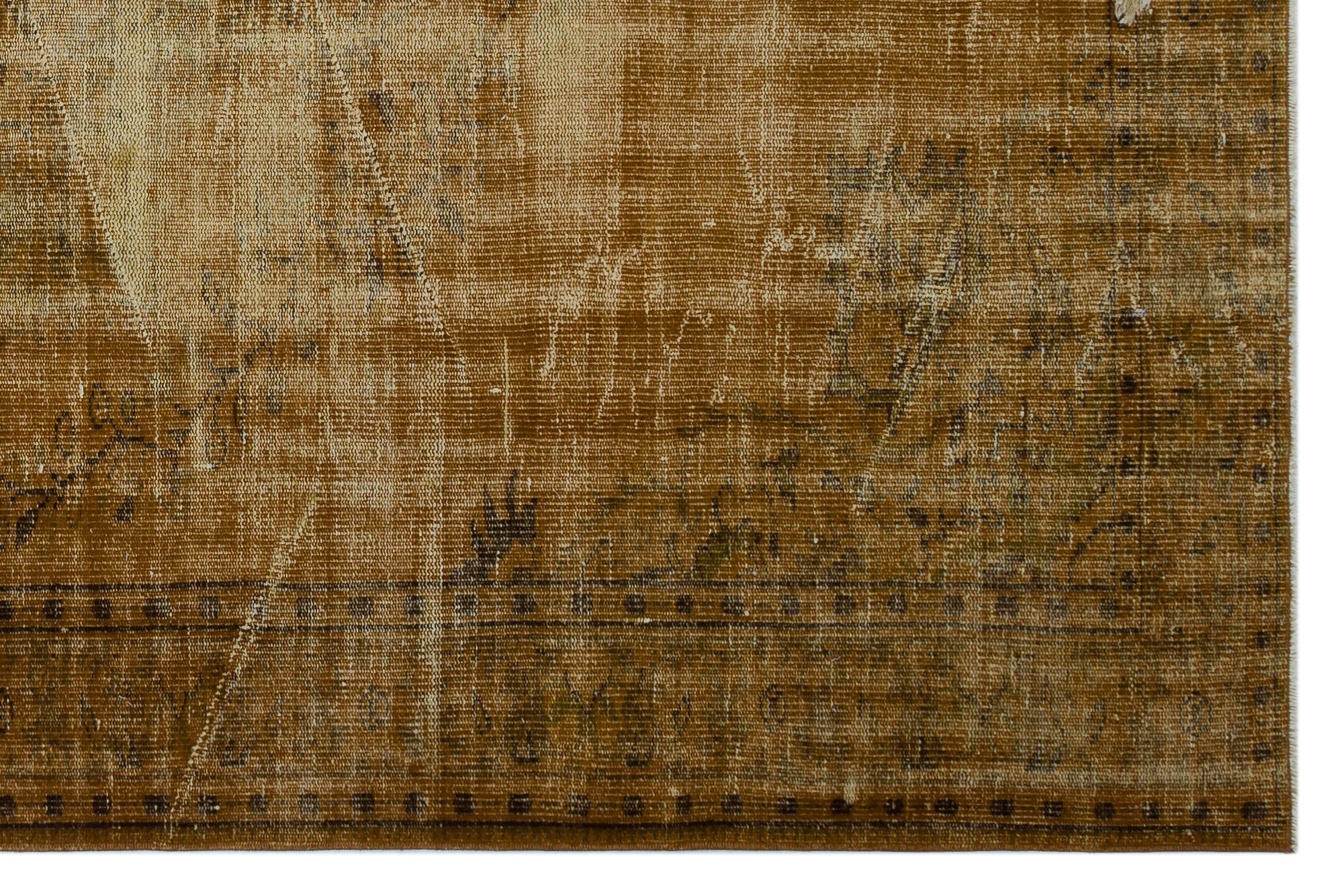 Atina Brown Vintage Wool Handmade Area Rug 6'0" x 9'3"