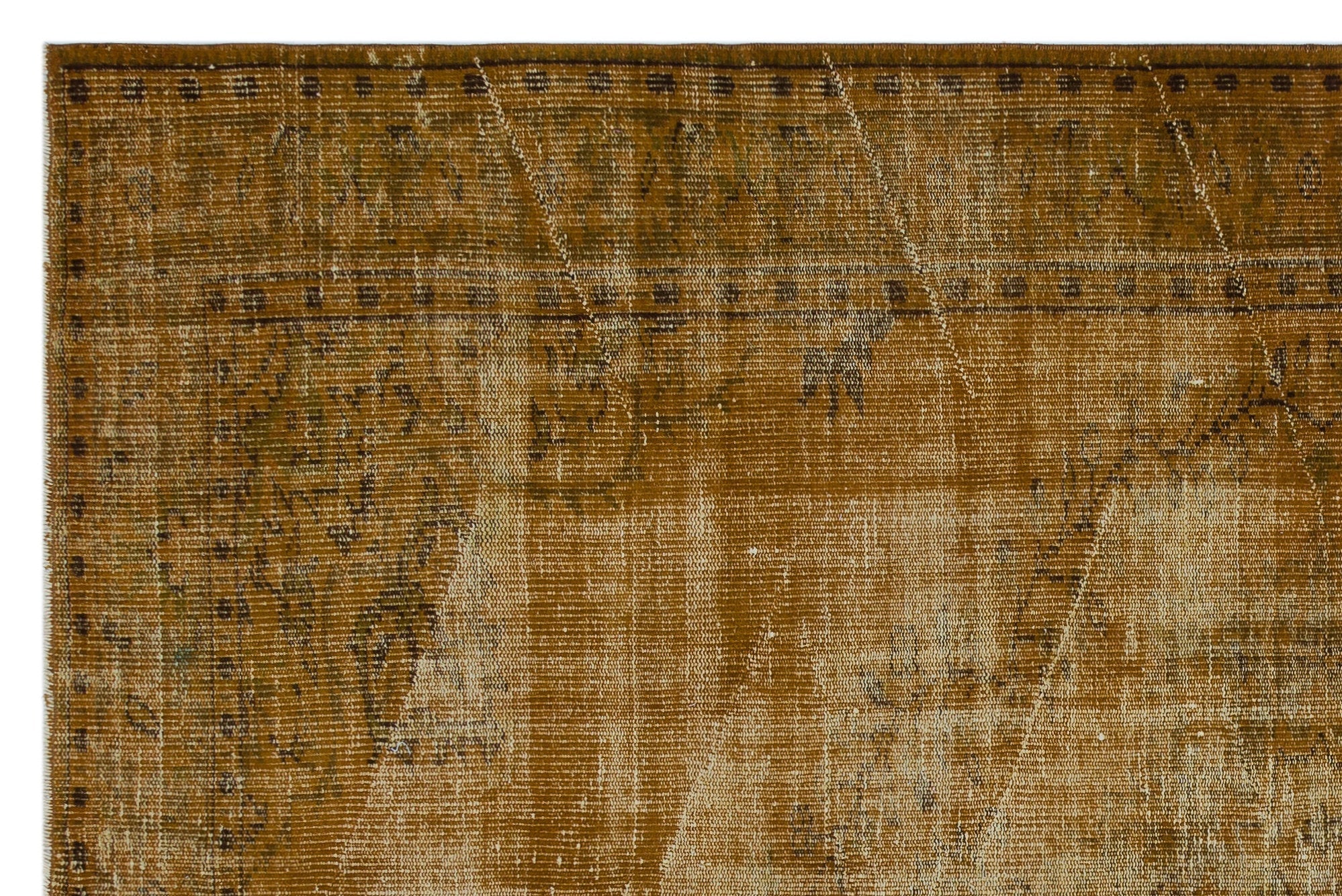 Atina Brown Vintage Wool Handmade Area Rug 6'0" x 9'3"