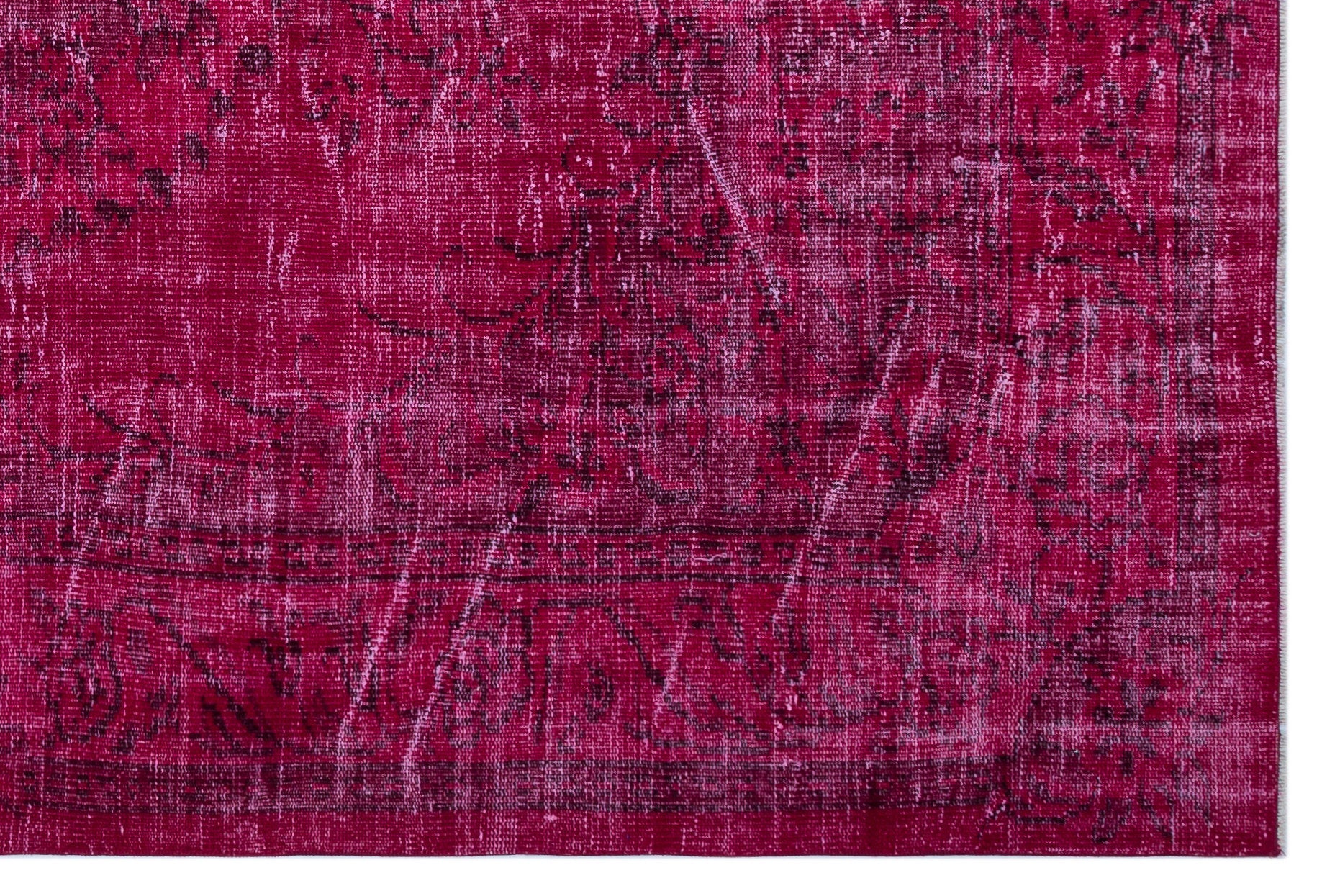 Atina Pink Vintage Wool Handmade Area Rug 5'8" x 8'8"