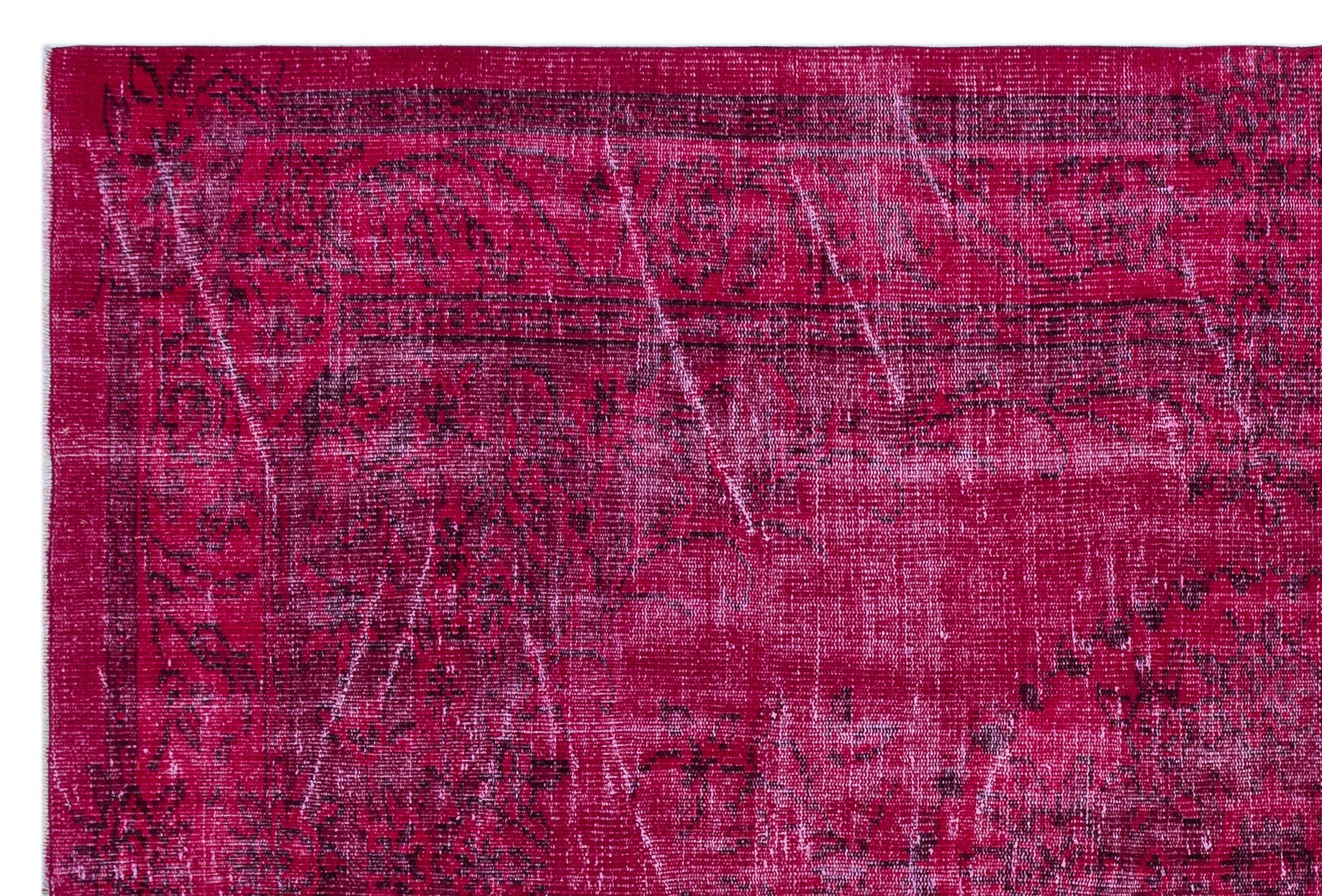 Atina Pink Vintage Wool Handmade Area Rug 5'8" x 8'8"