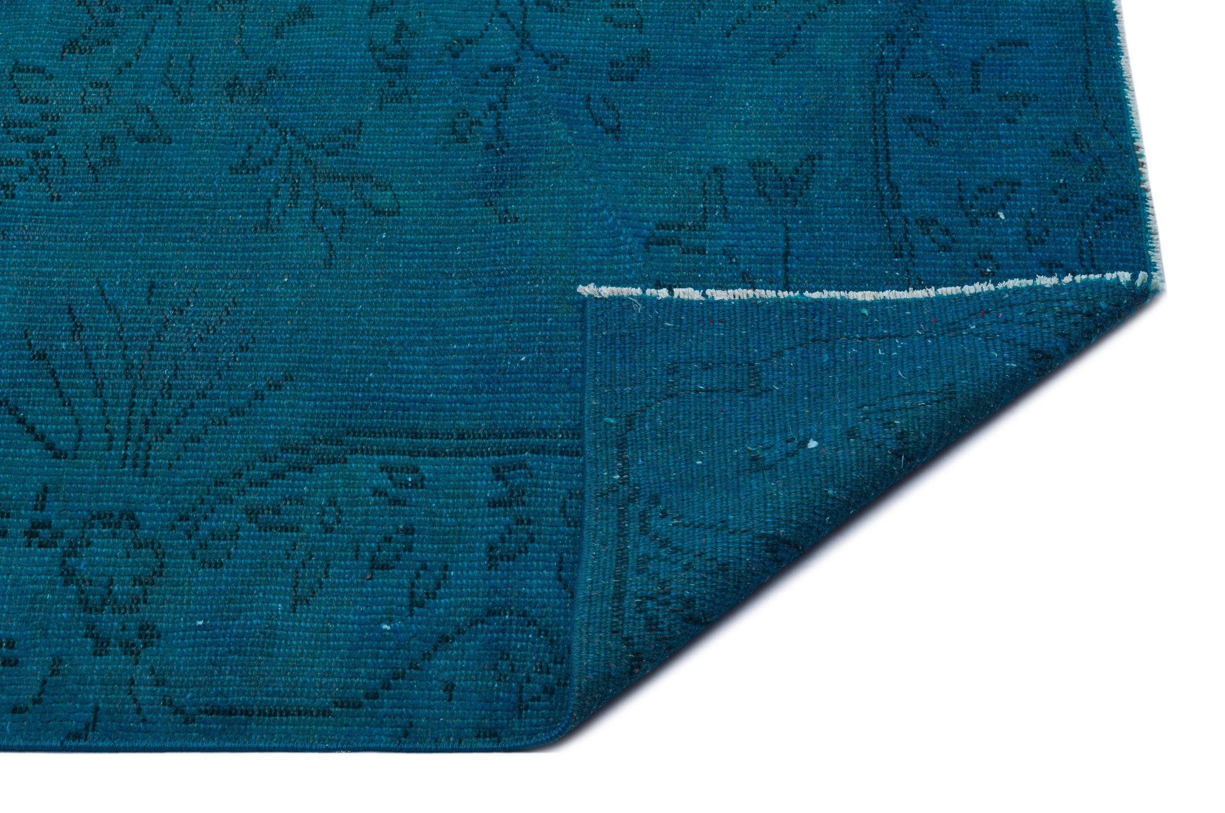 Atina Turquoise Vintage Wool Handmade Area Rug 5'3" x 8'5"