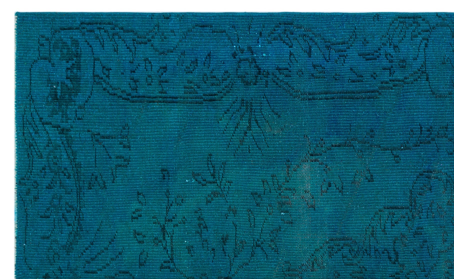 Atina Turquoise Vintage Wool Handmade Area Rug 5'3" x 8'5"