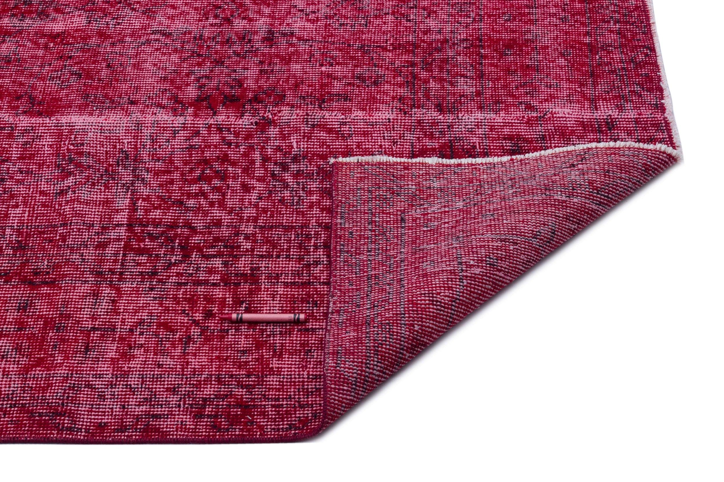 Atina Red Vintage Wool Handmade Area Rug 6'4" x 10'2"
