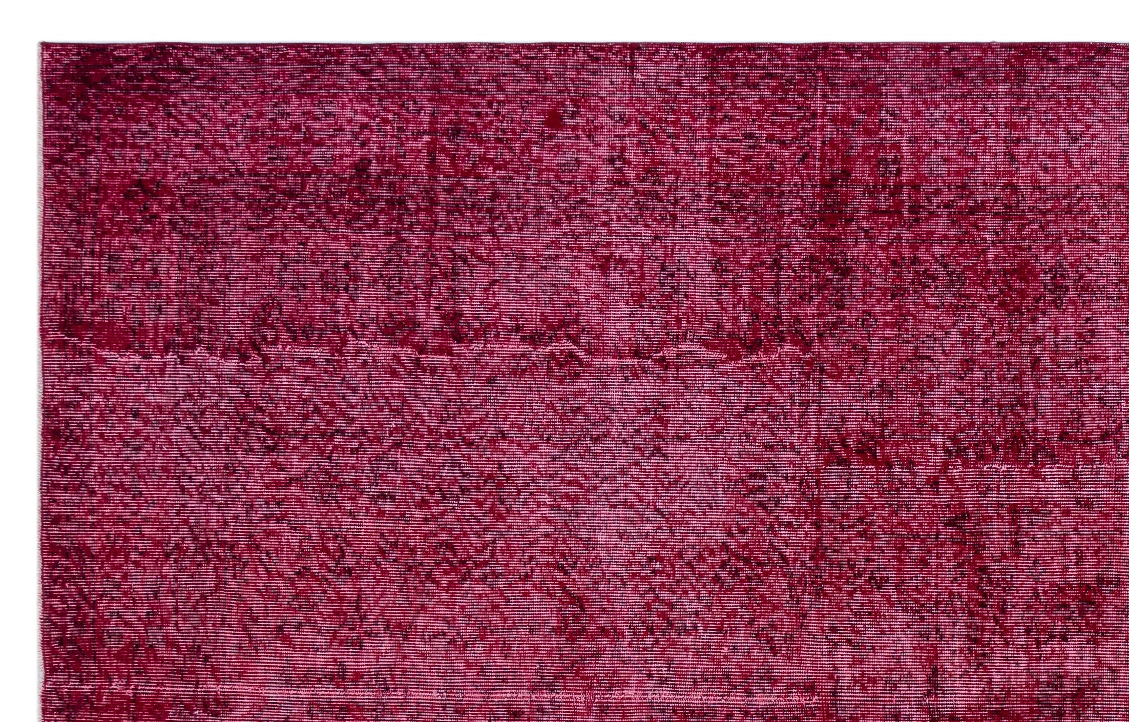 Atina Red Vintage Wool Handmade Area Rug 6'4" x 10'2"