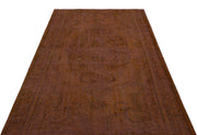 Atina Brown Vintage Wool Handmade Area Rug 5'5" x 9'3"