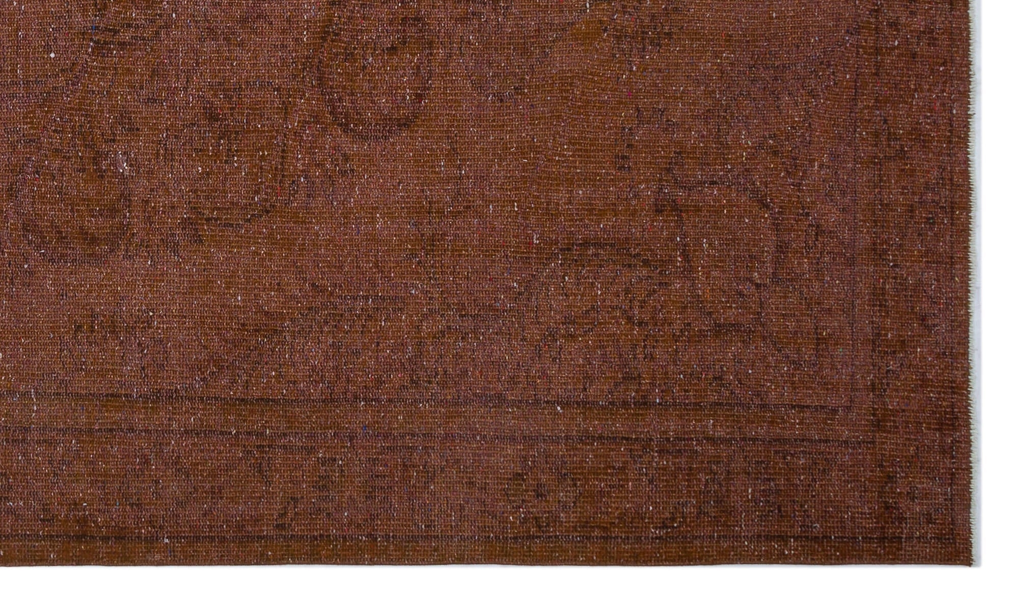 Atina Brown Vintage Wool Handmade Area Rug 5'5" x 9'3"