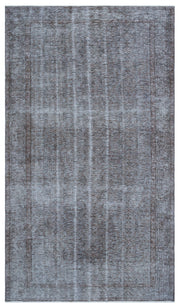 Atina Blue Vintage Wool Handmade Area Rug 5'2" x 8'8"