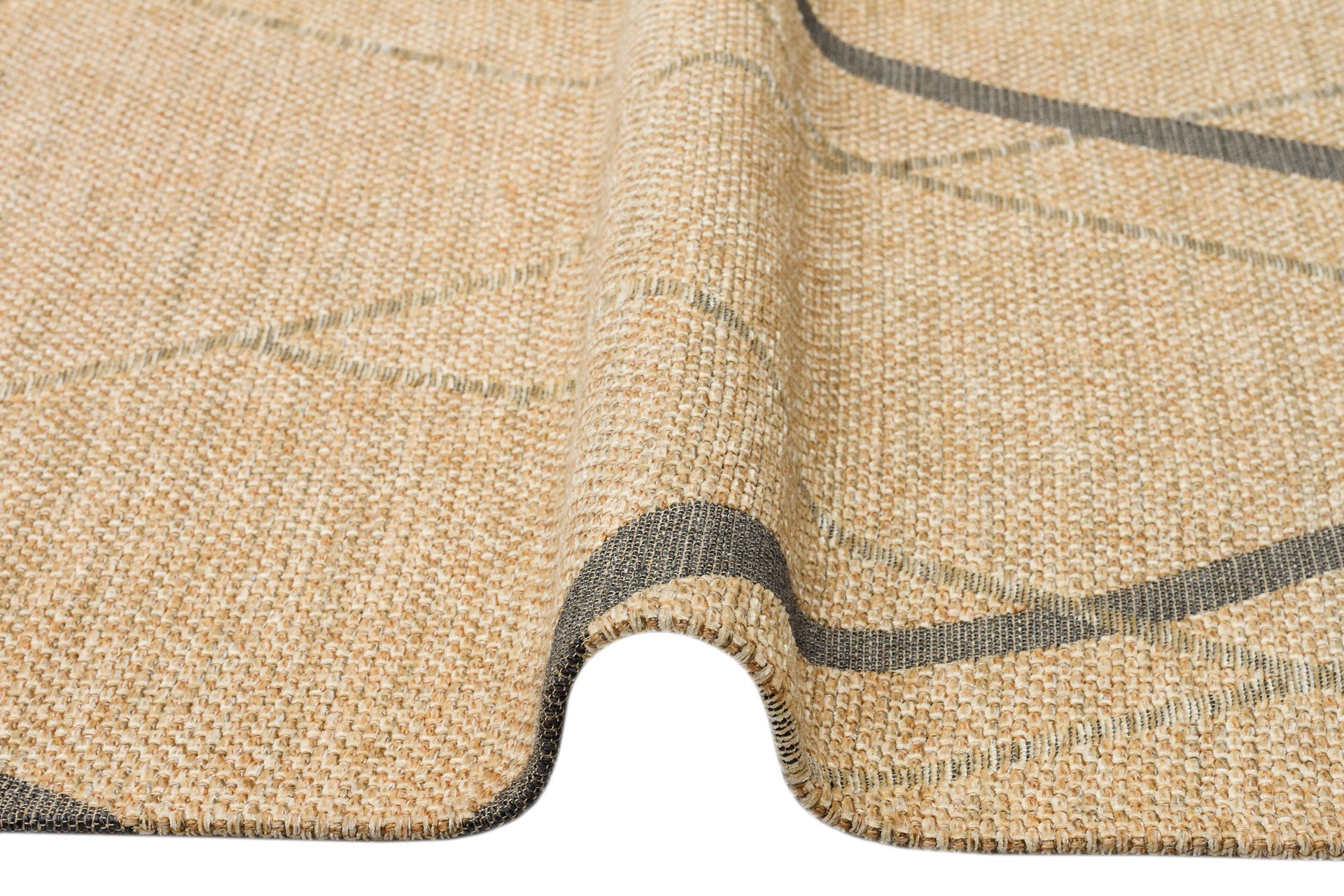 Cotton Kilim Rug - Beige Geometric Modern Kilim Carpet | Non Slip Floor Mat