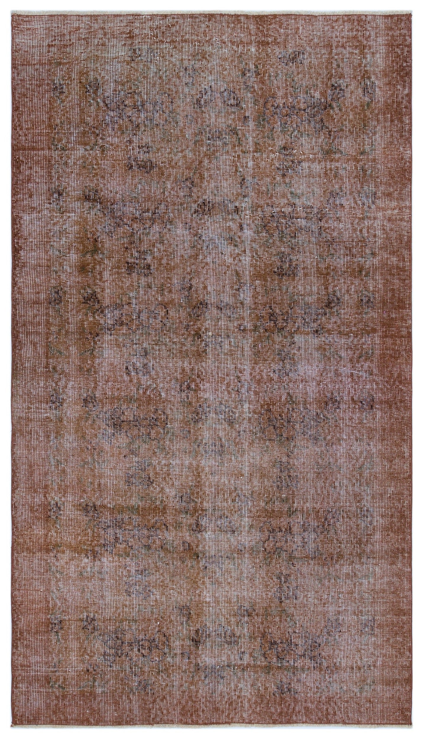Atina Brown Vintage Wool Handmade Area Rug 3'8" x 6'5"