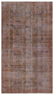 Atina Brown Vintage Wool Handmade Area Rug 3'8" x 6'5"