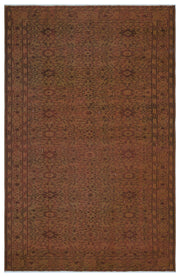 Atina Brown Vintage Wool Handmade Area Rug 5'9" x 8'9"