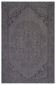 Atina Grey Vintage Wool Handmade Area Rug 5'8" x 8'8"